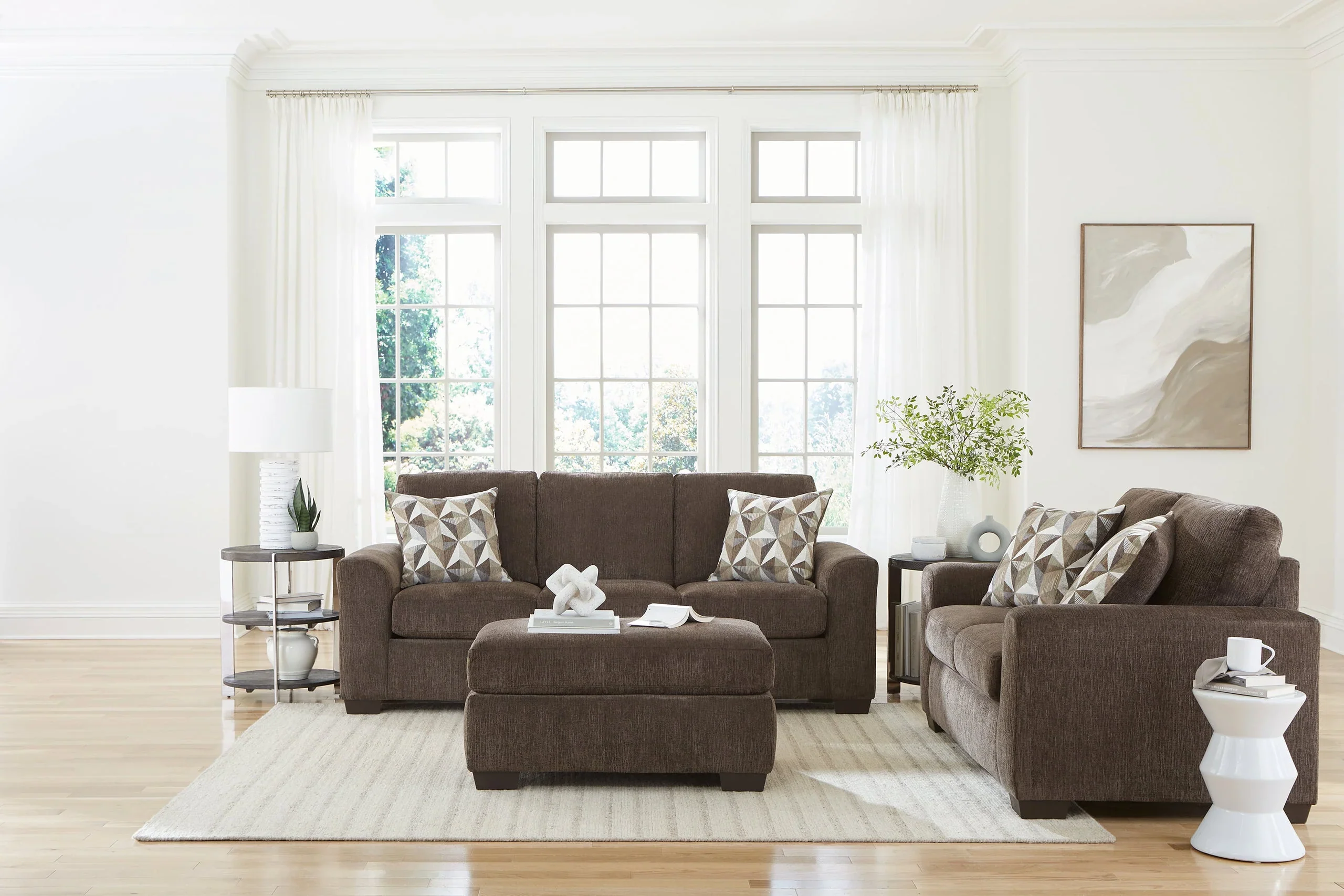 Nutmeg Brown Sofa & Loveseat Set