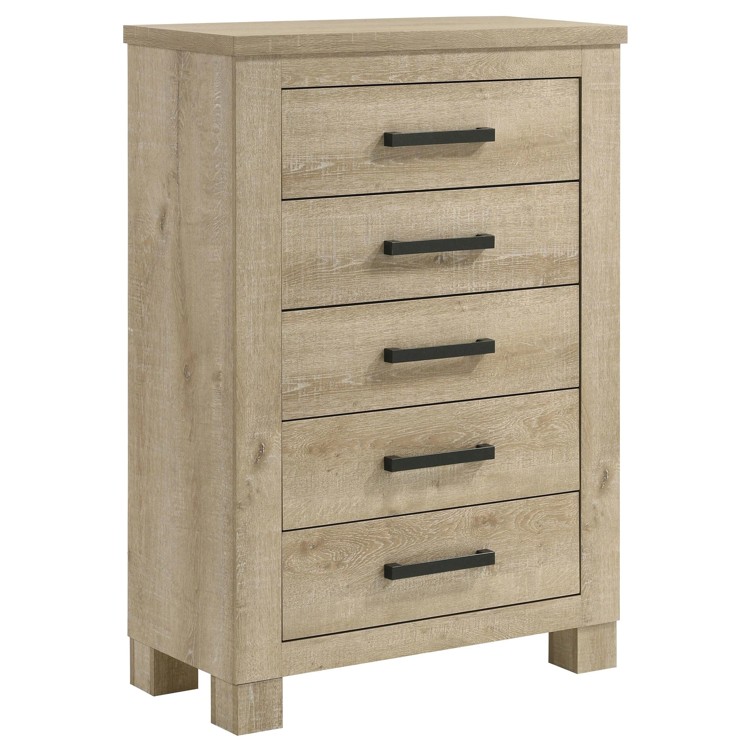Oakglen Weathered Oak 5-drawer Chest - Image 3