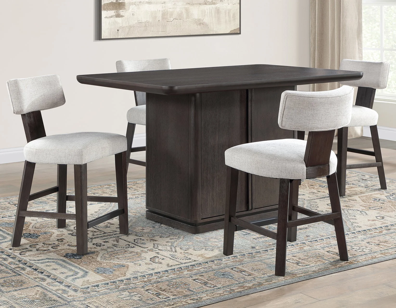 Oakley Charcoal Brown Counter Storage Table - Image 14