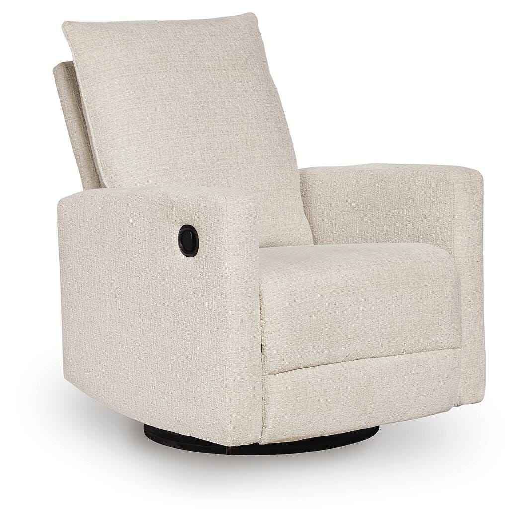 Oaklynn-Manor Canvas Swivel Glider Recliner - Image 2