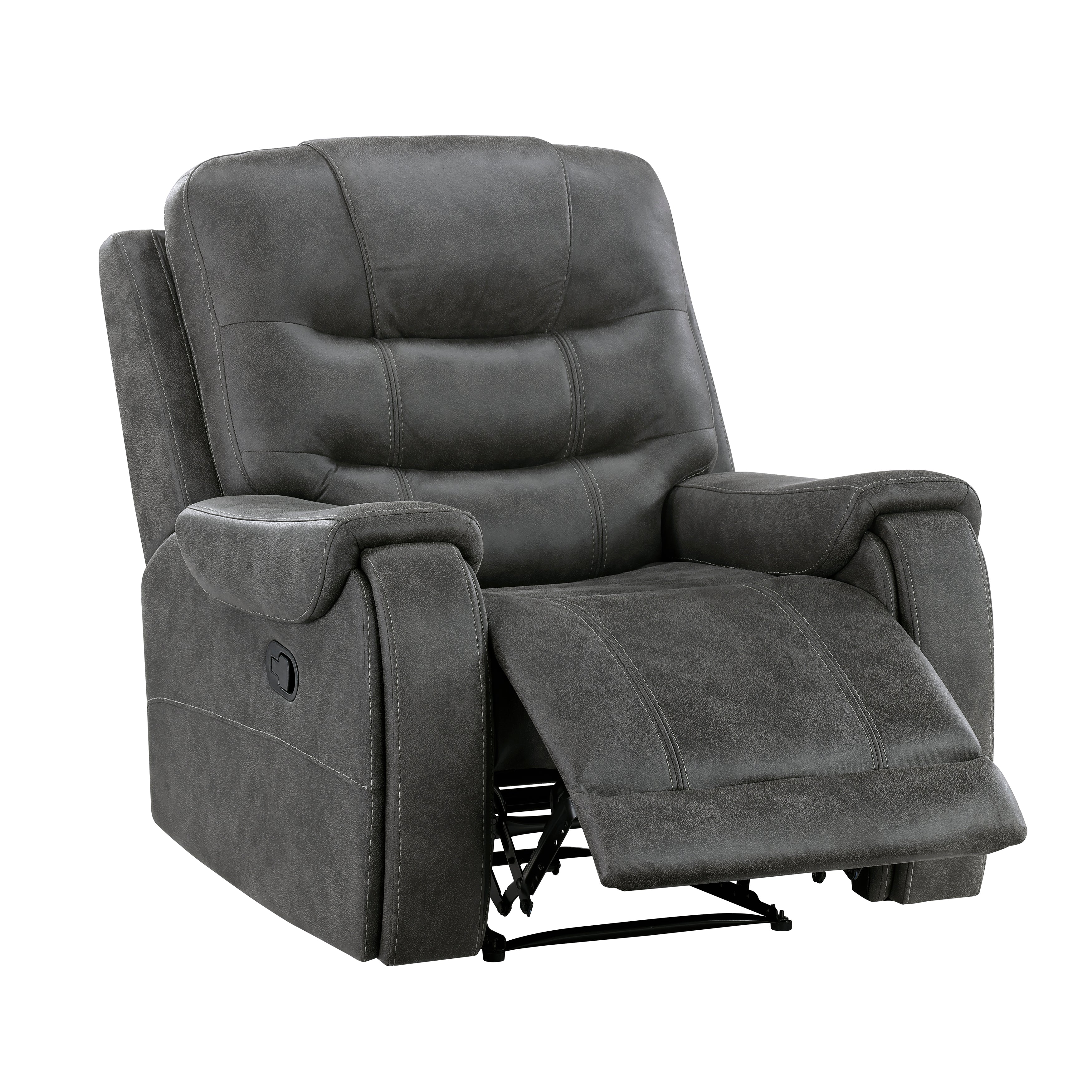 Oberon Dark Gray Reclining Chair - Image 7