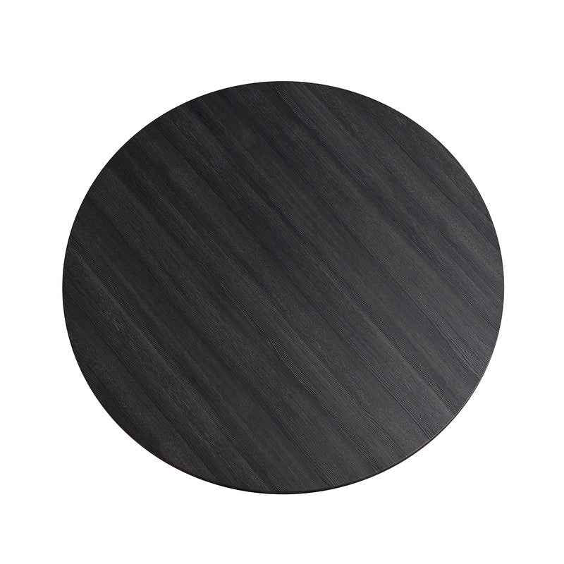 Oberto Dark Gray Round Dining Table Only - Image 3