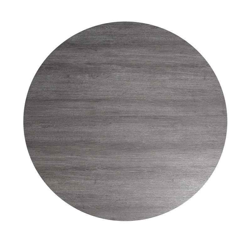 Oberto Gray Round Dining Table Only - Image 4