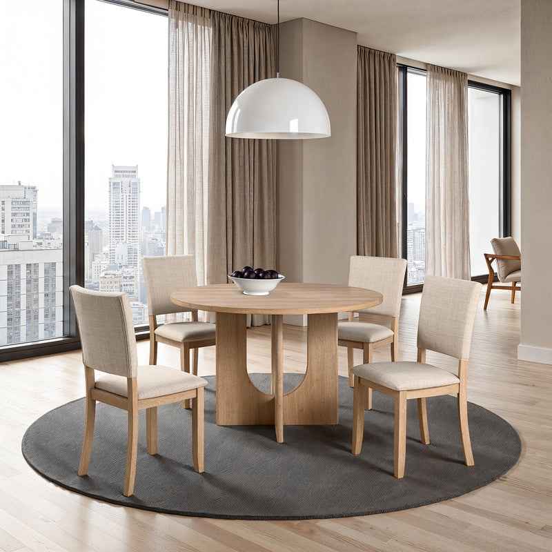 Oberto Natural Round Dining Table Only - Image 2