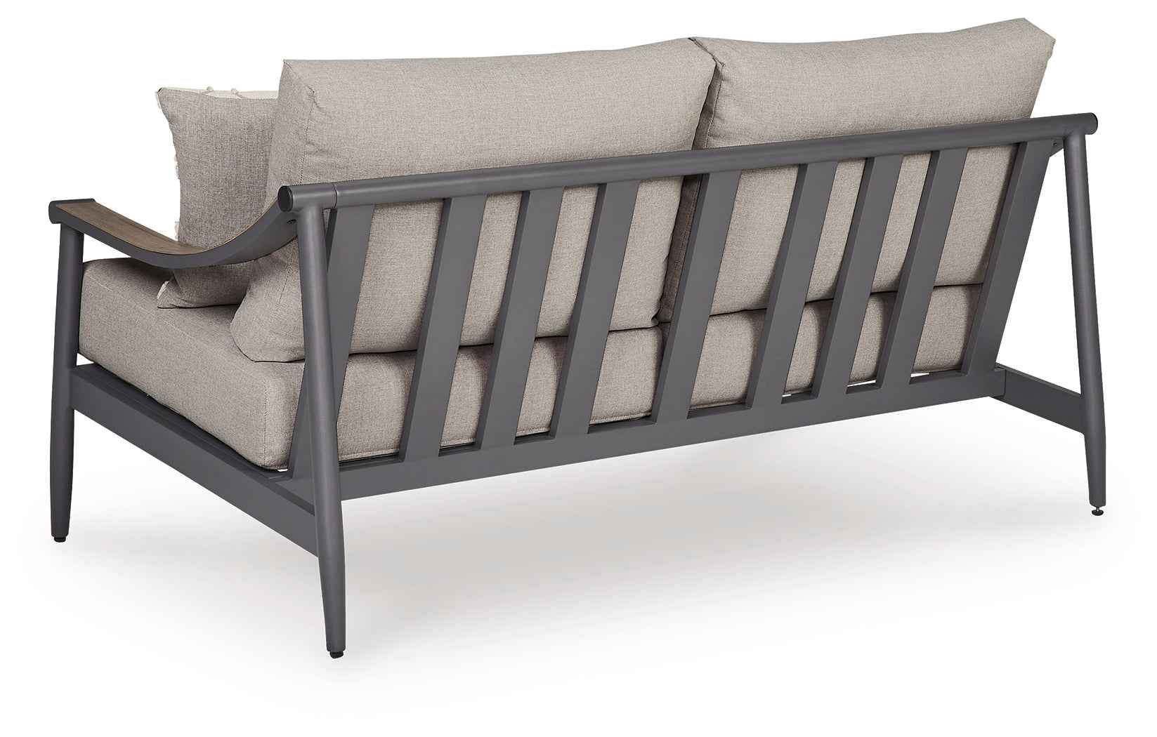 Ocean Beach Gray Outdoor Sofa and Loveseat - Image 4