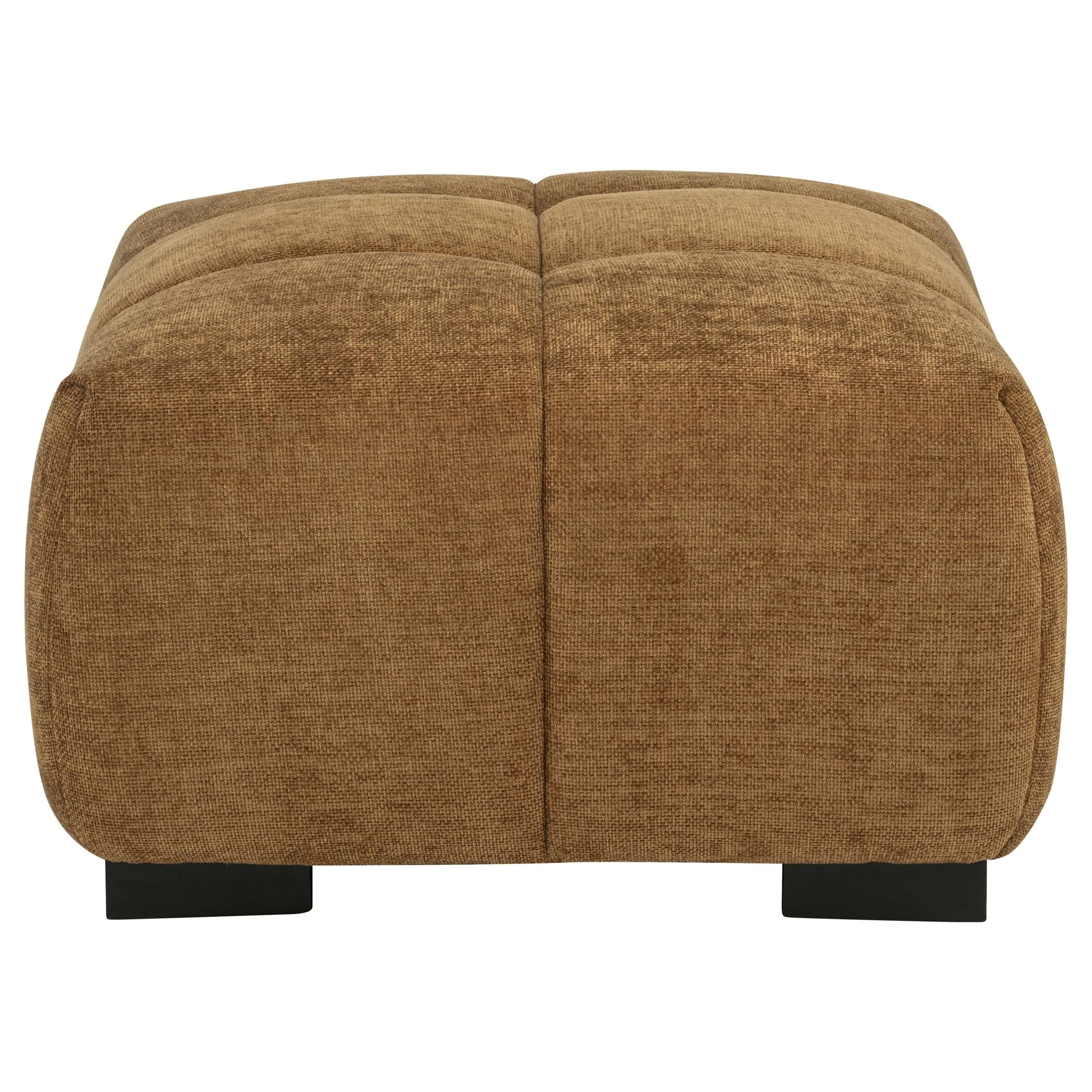 Octavia Amber Fabric Upholstered Rectangular Ottoman - Image 3