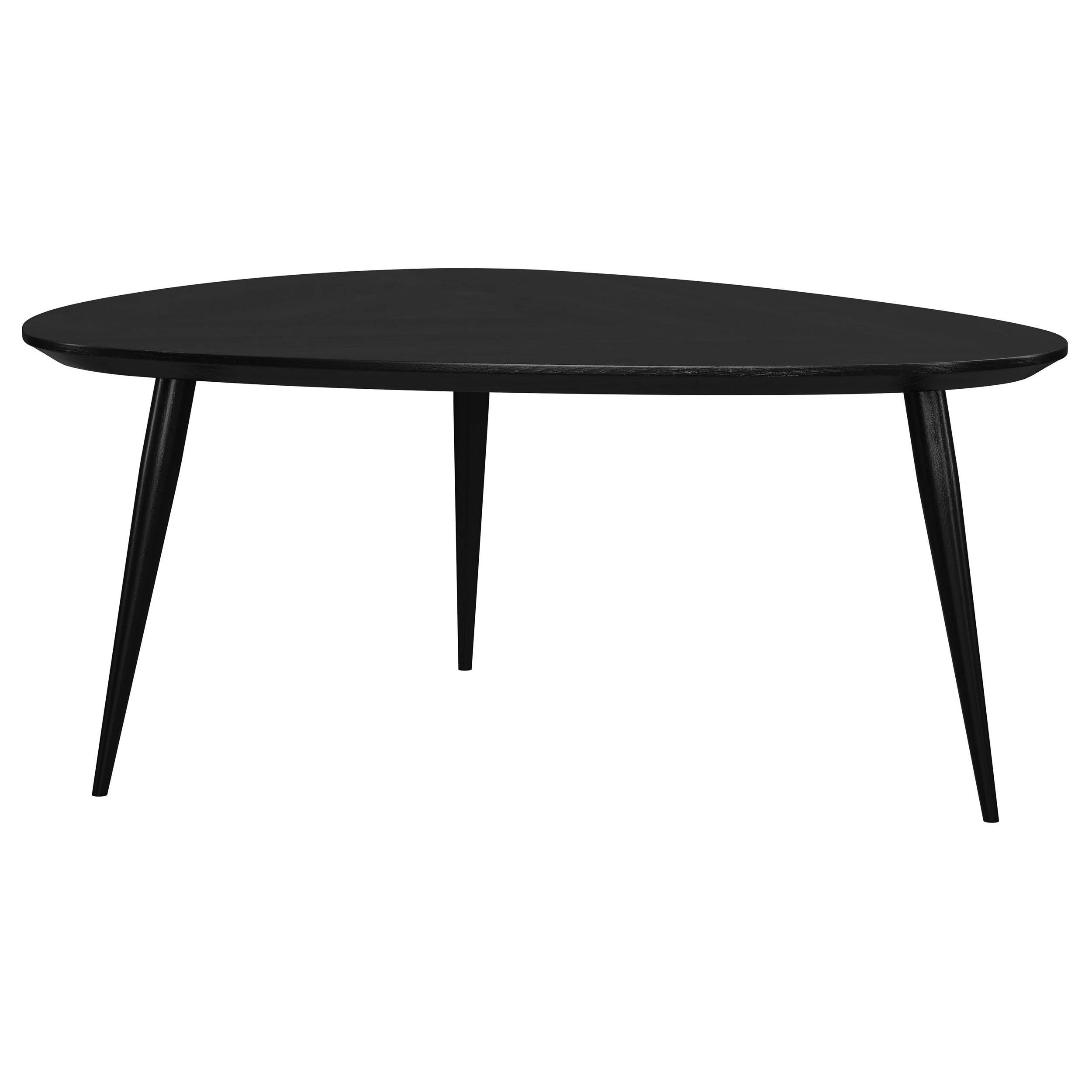 Odessa Triangular Solid Wood Coffee Table Black - Image 2