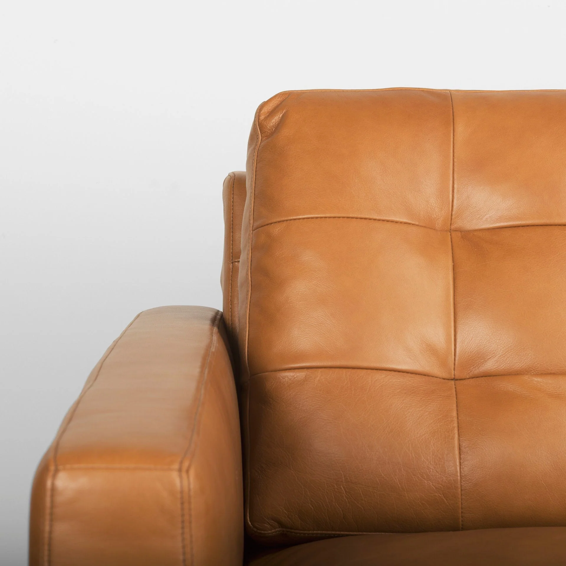 Olaf Tan Leather Sofa - Image 5