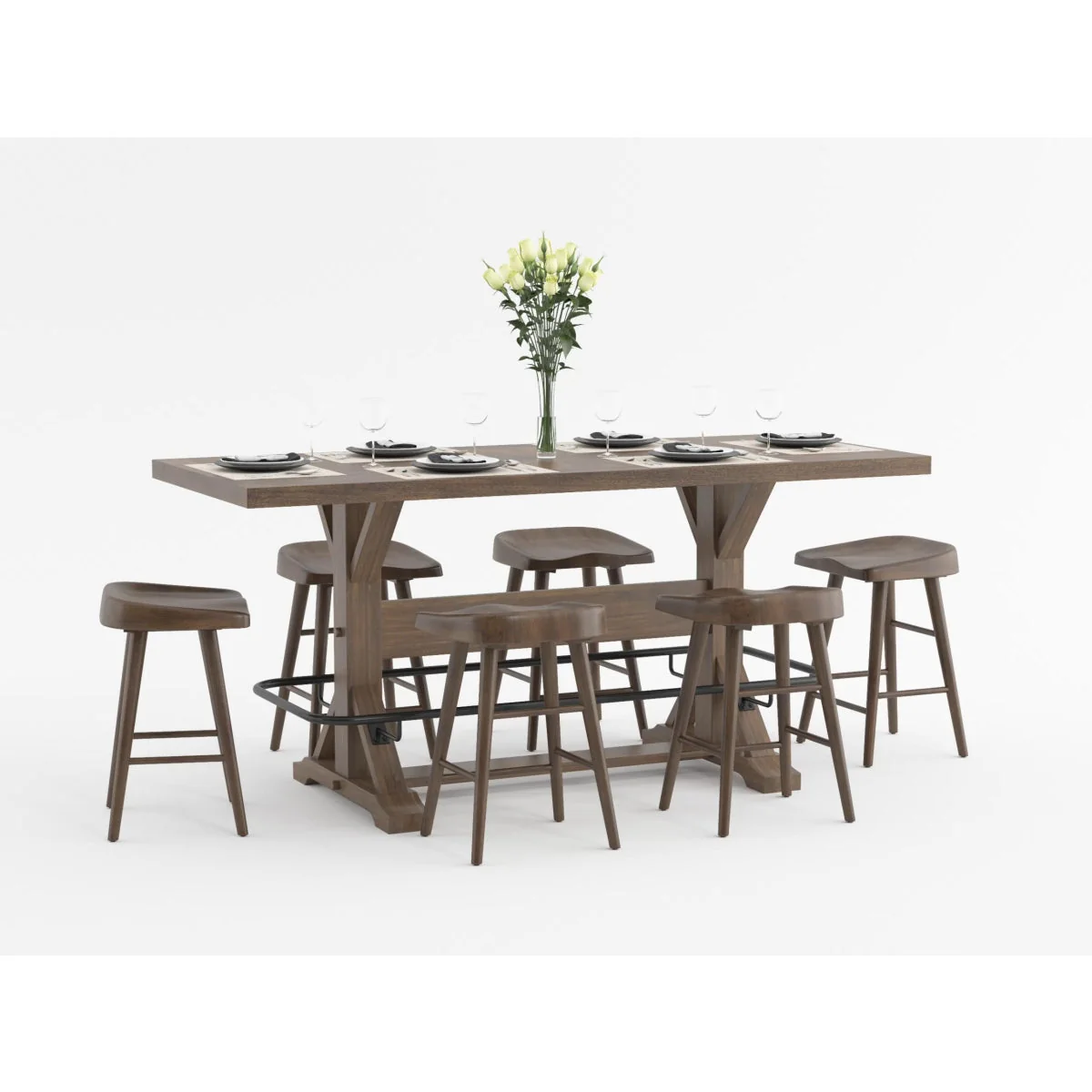 Oliver Brown Counter Height Table - Image 9