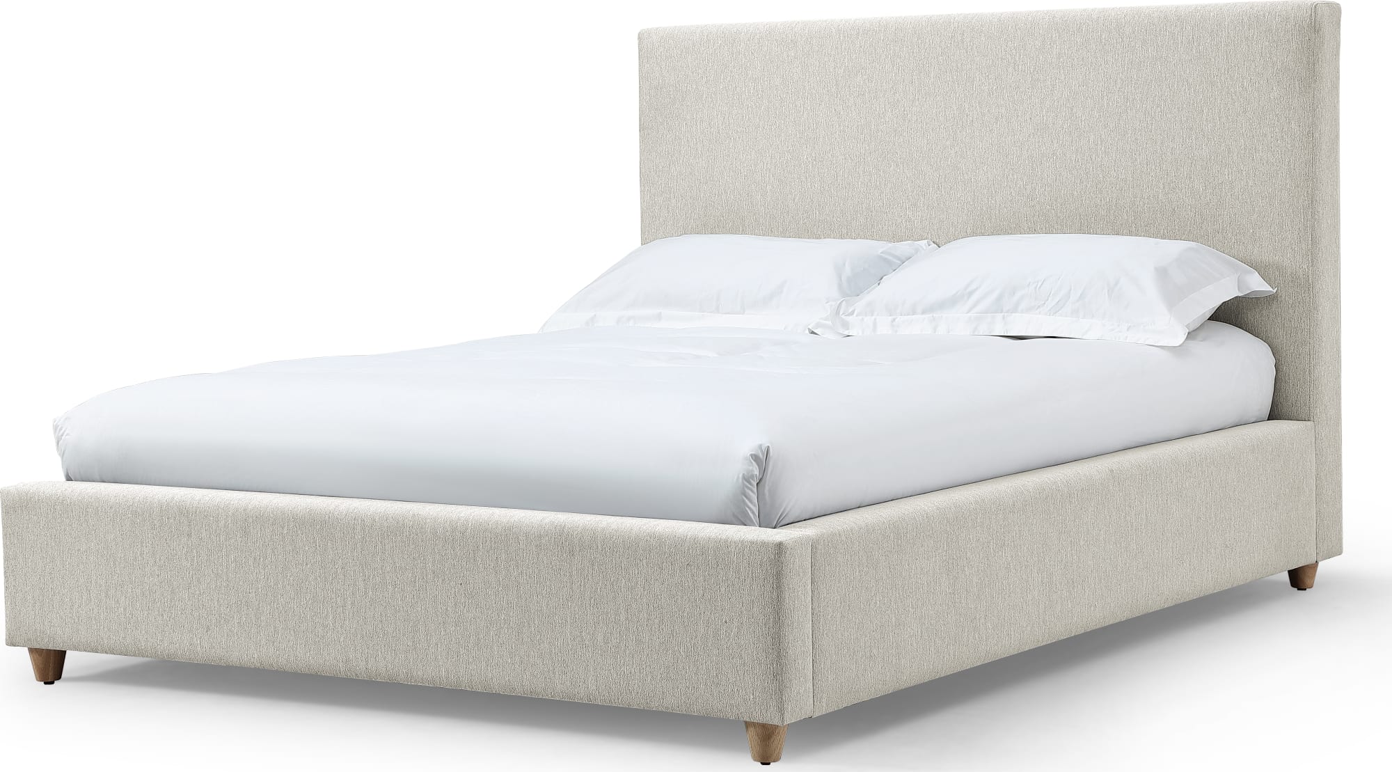 Olivia Ivory King Upholstered Platform Bed - Image 3