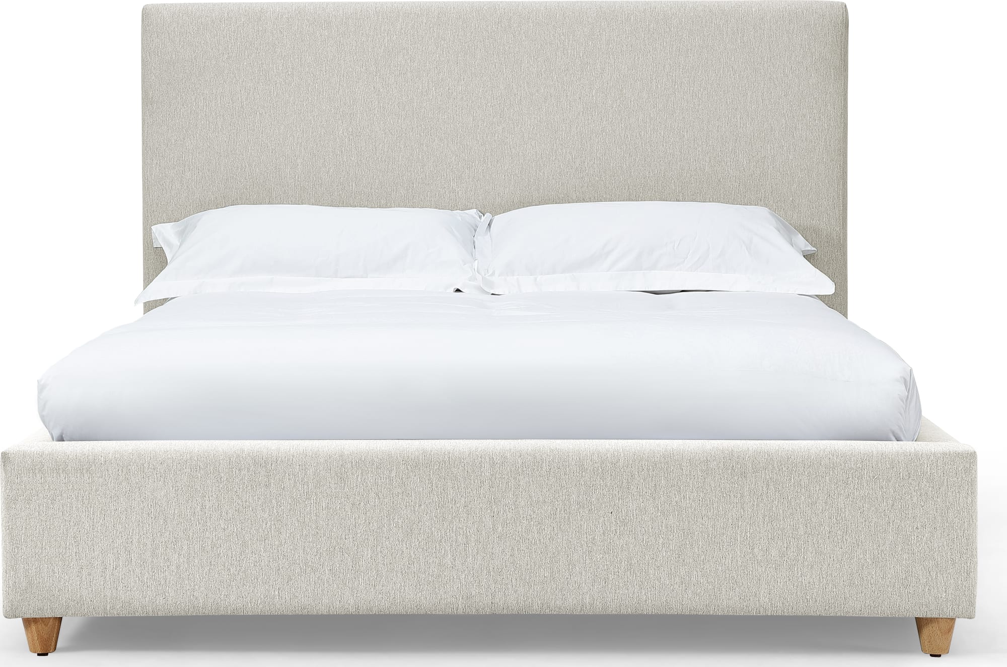 Olivia Ivory King Upholstered Platform Bed - Image 4