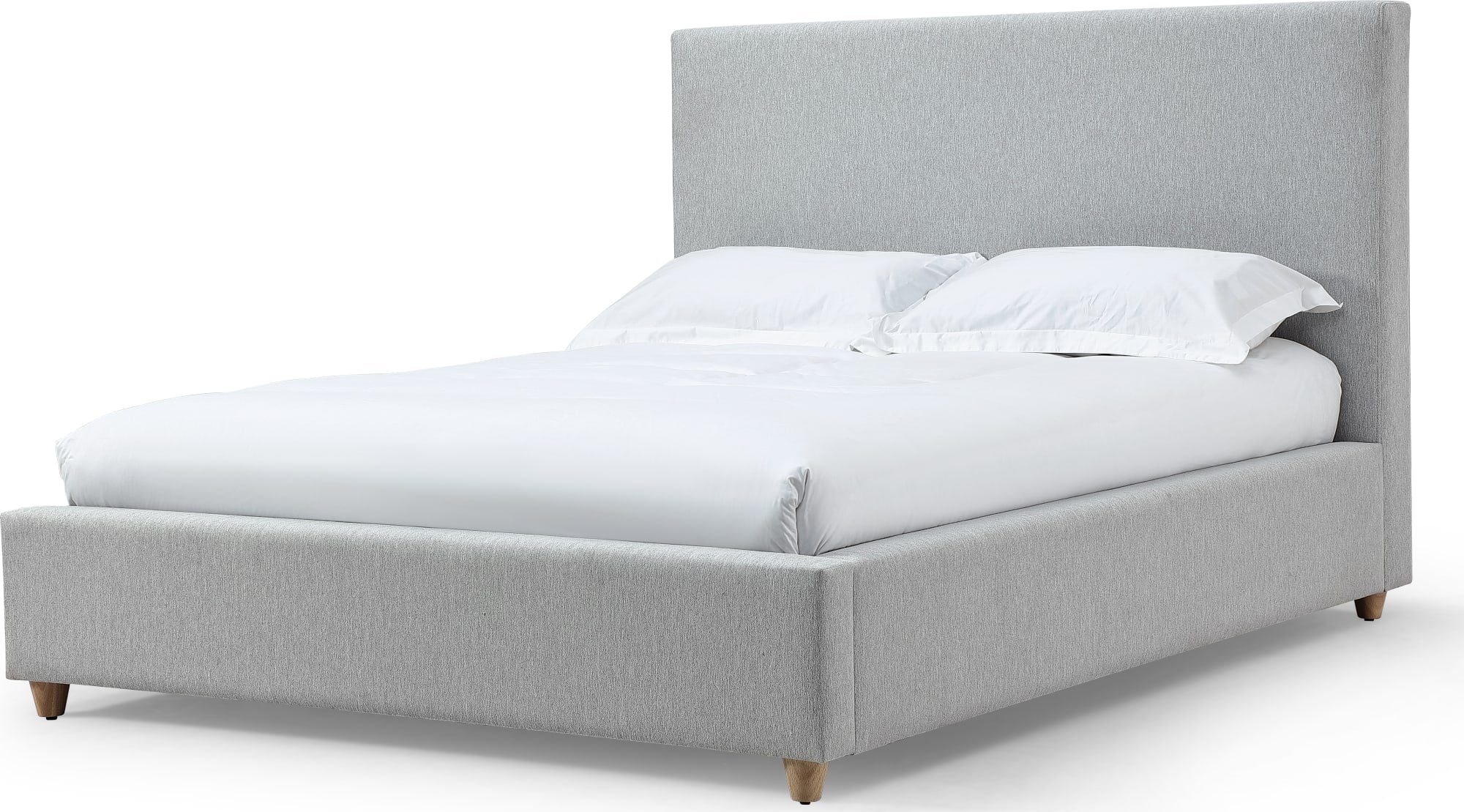 Olivia Linen California King Upholstered Platform Bed - Image 3