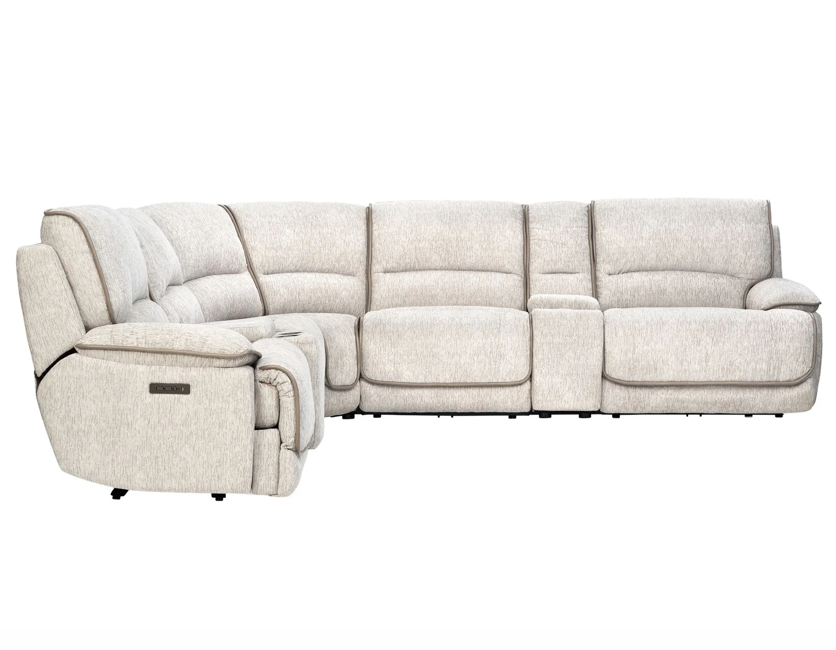 Olsen Dove 6-Piece Dual-Power Zero-Gravity Reclining Sectional - Image 3