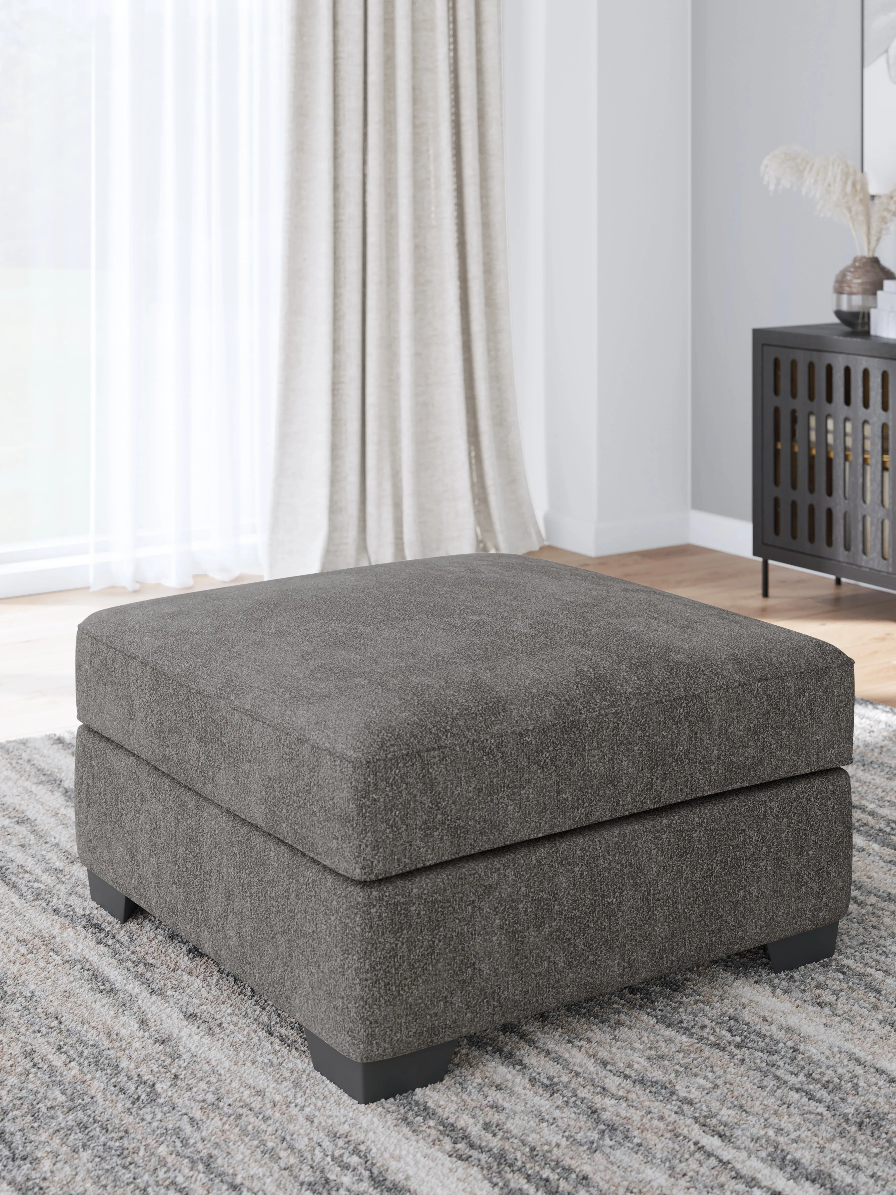 Olten Graphite Oversized Accent Ottoman