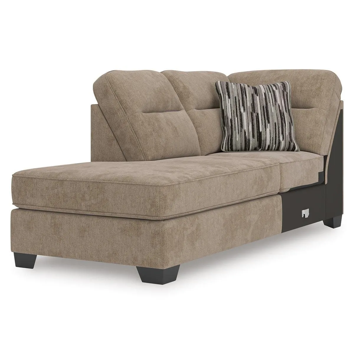 Olten Mocha 2-Piece Super Chaise - Image 4