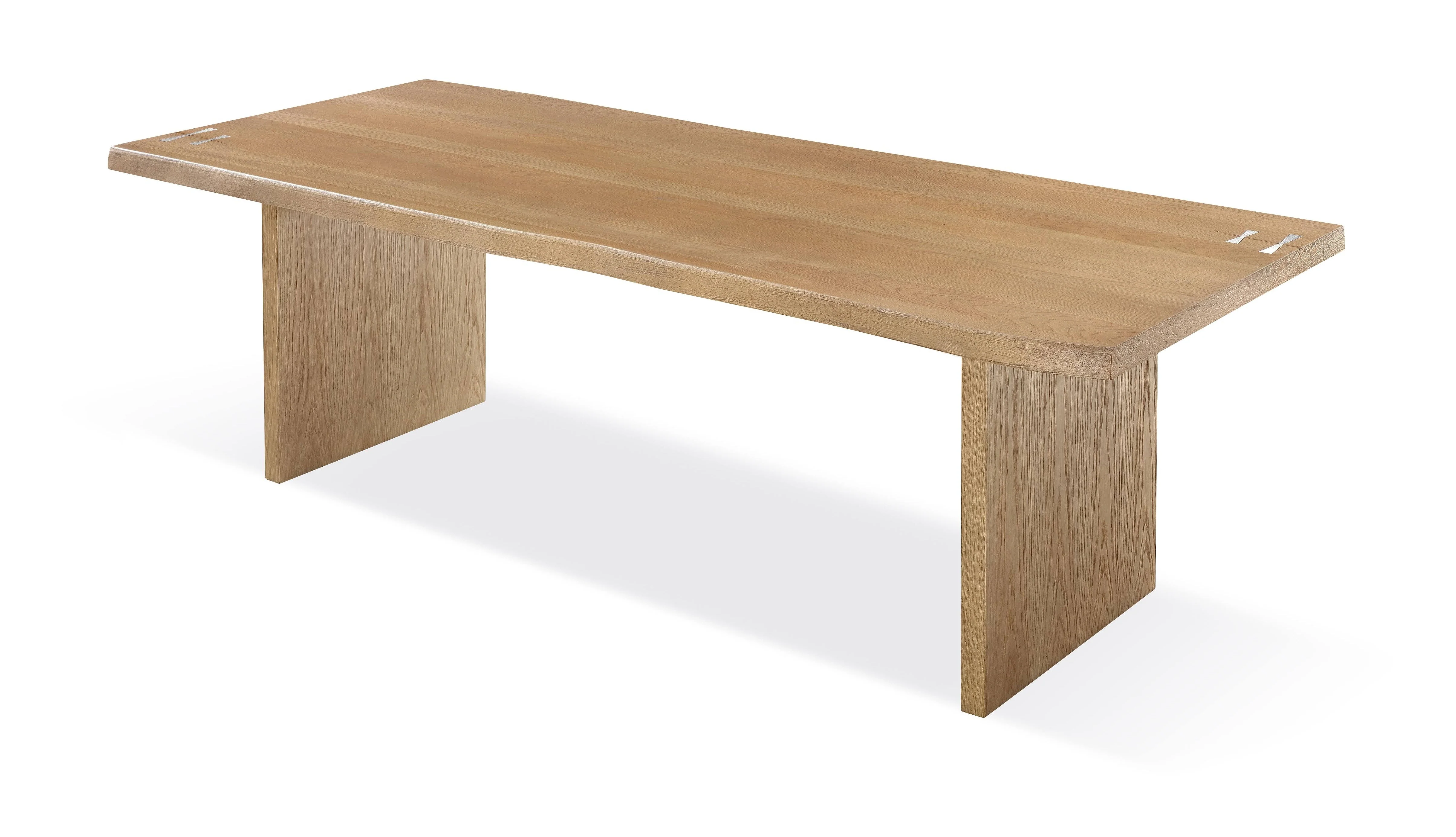 One Modern Coastal Live Edge Dining Table in White Oak - Image 3