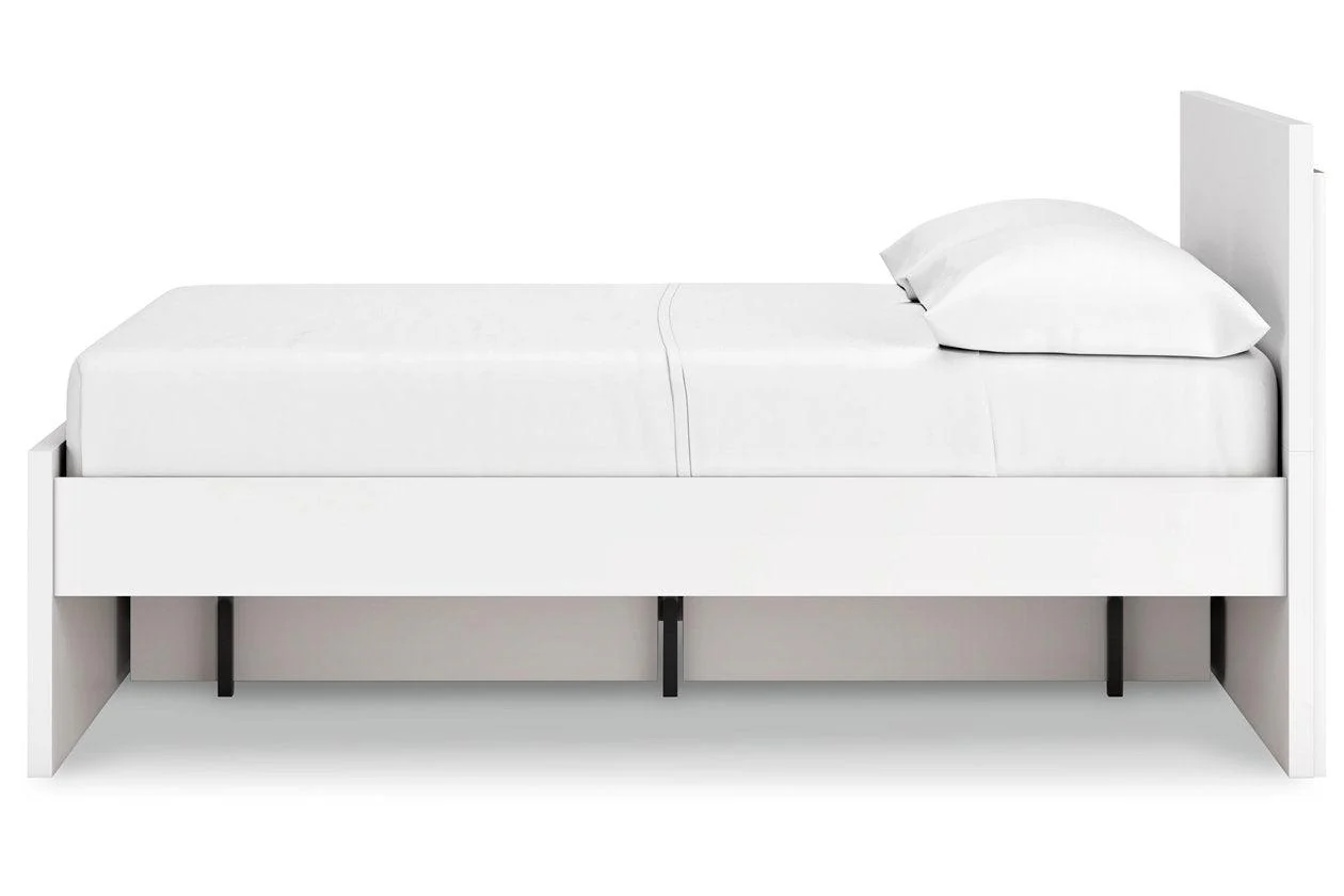 Onita White Full Panel Platform Bed with 1 Side Storage - Image 7