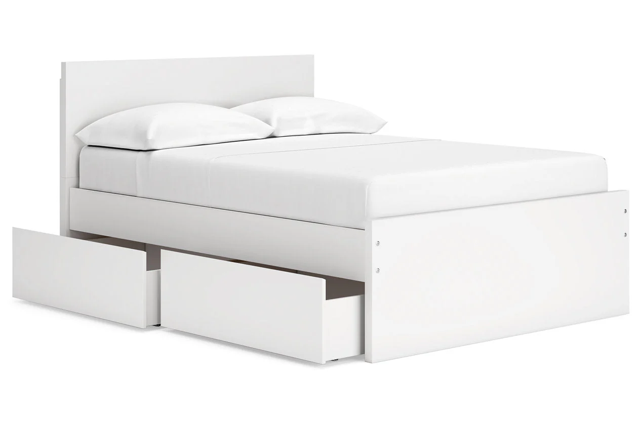 Onita White Full Storage Platform Bed with 2 Drawers - Image 4