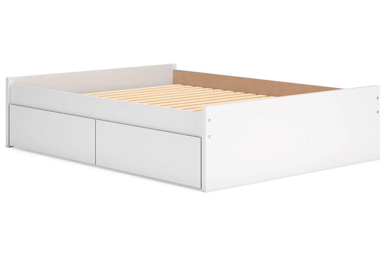 Onita White Queen Storage Platform Base Bed with 4 Drawers - Image 3
