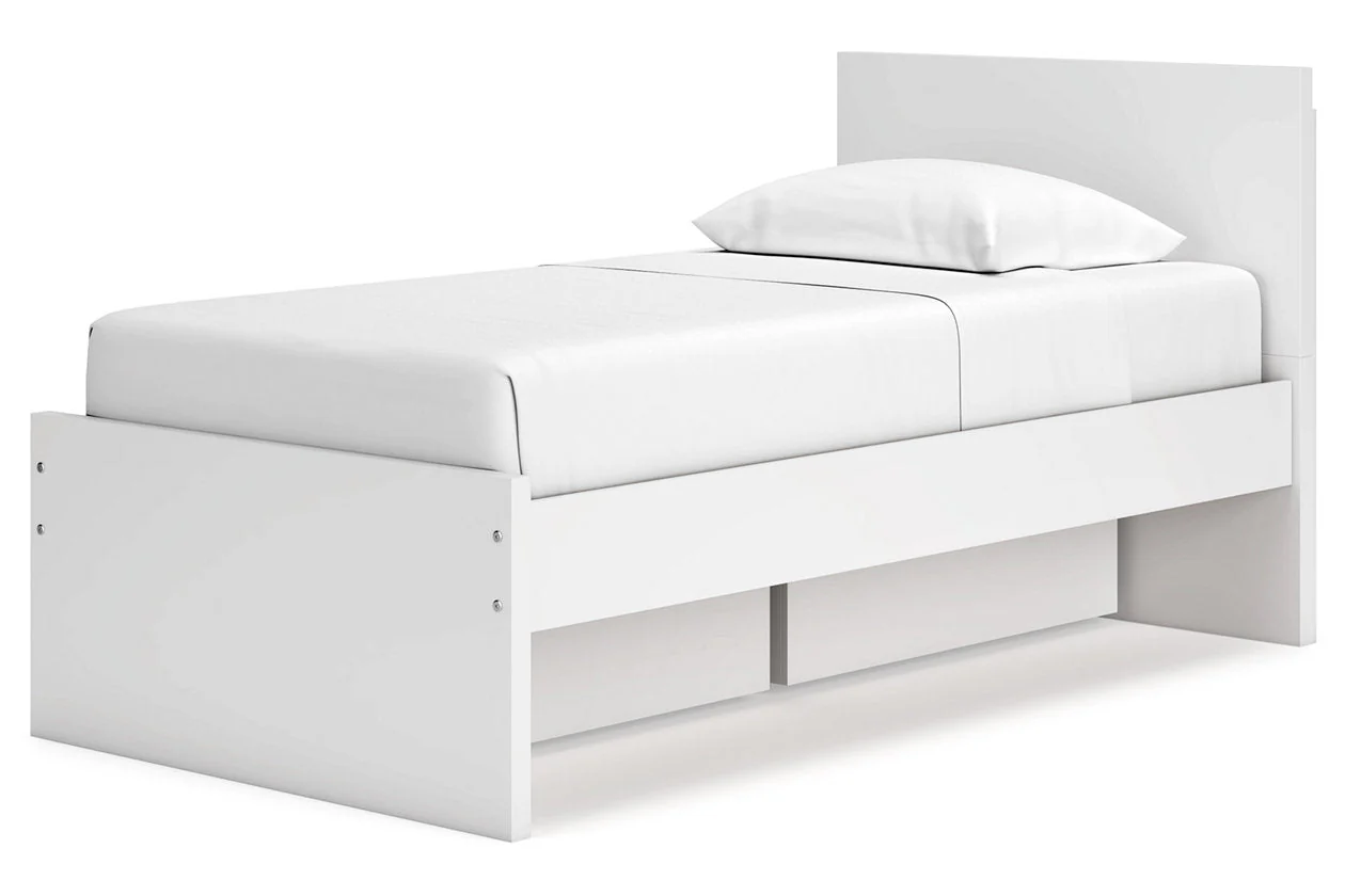 Onita White Youth One Side Storage Panel Platform Bedroom Set - Image 6