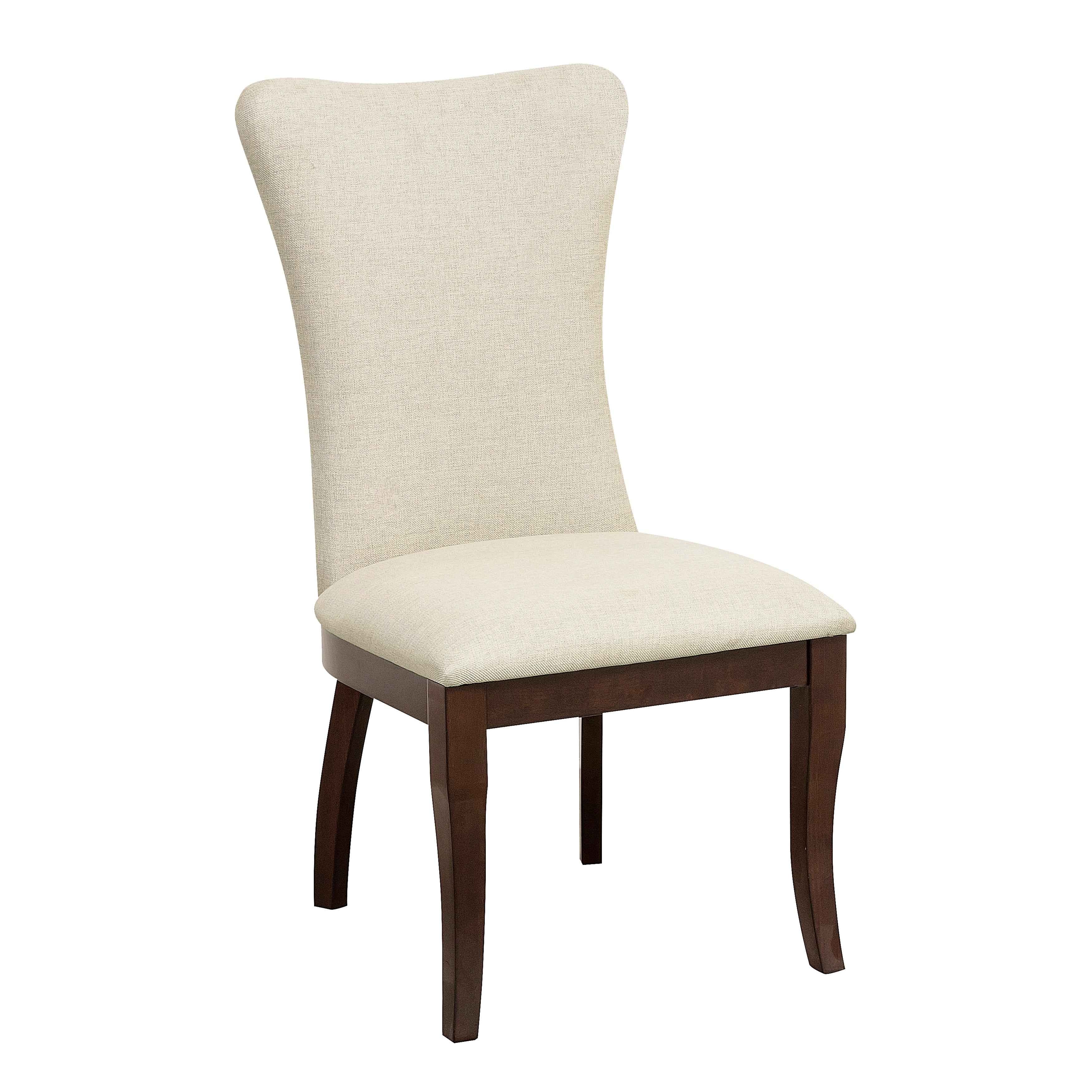 Oratorio Beige/Dark Cherry Side Chair, Set of 2 - Image 2