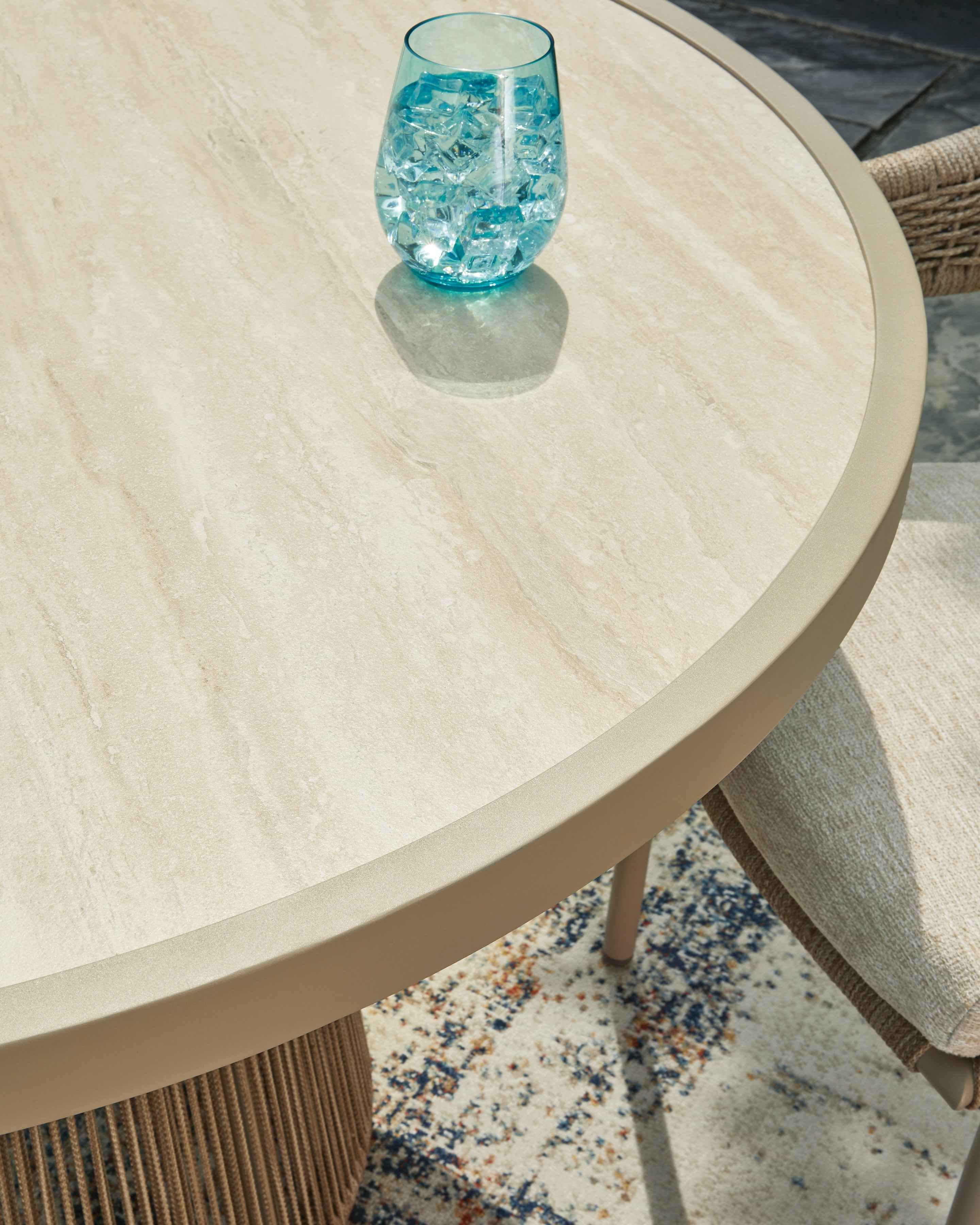 Orchard Beach Beige Outdoor Dining Table - Image 5