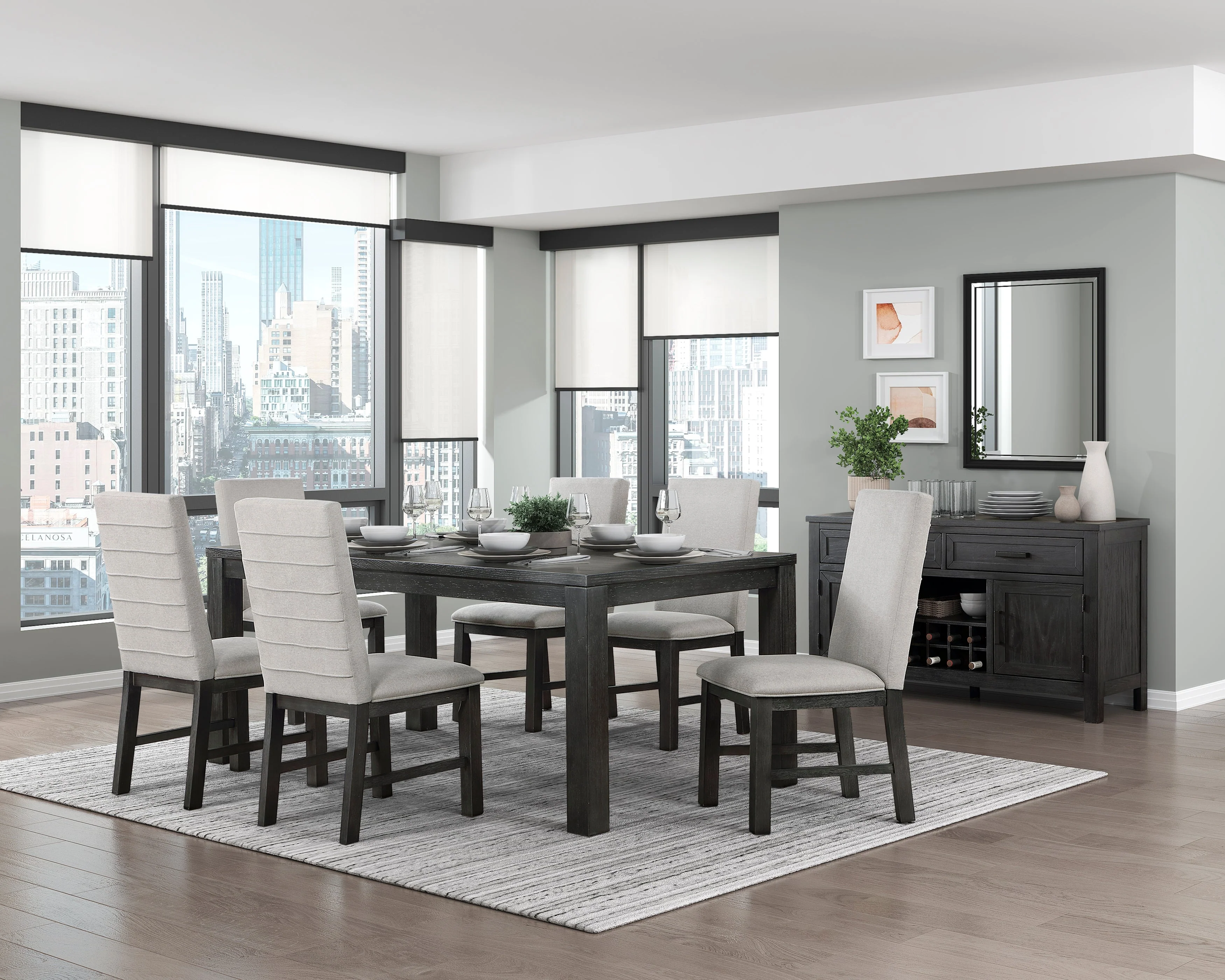 Orem Gray/Black Dining Side Chair, Set of 2 - Image 2