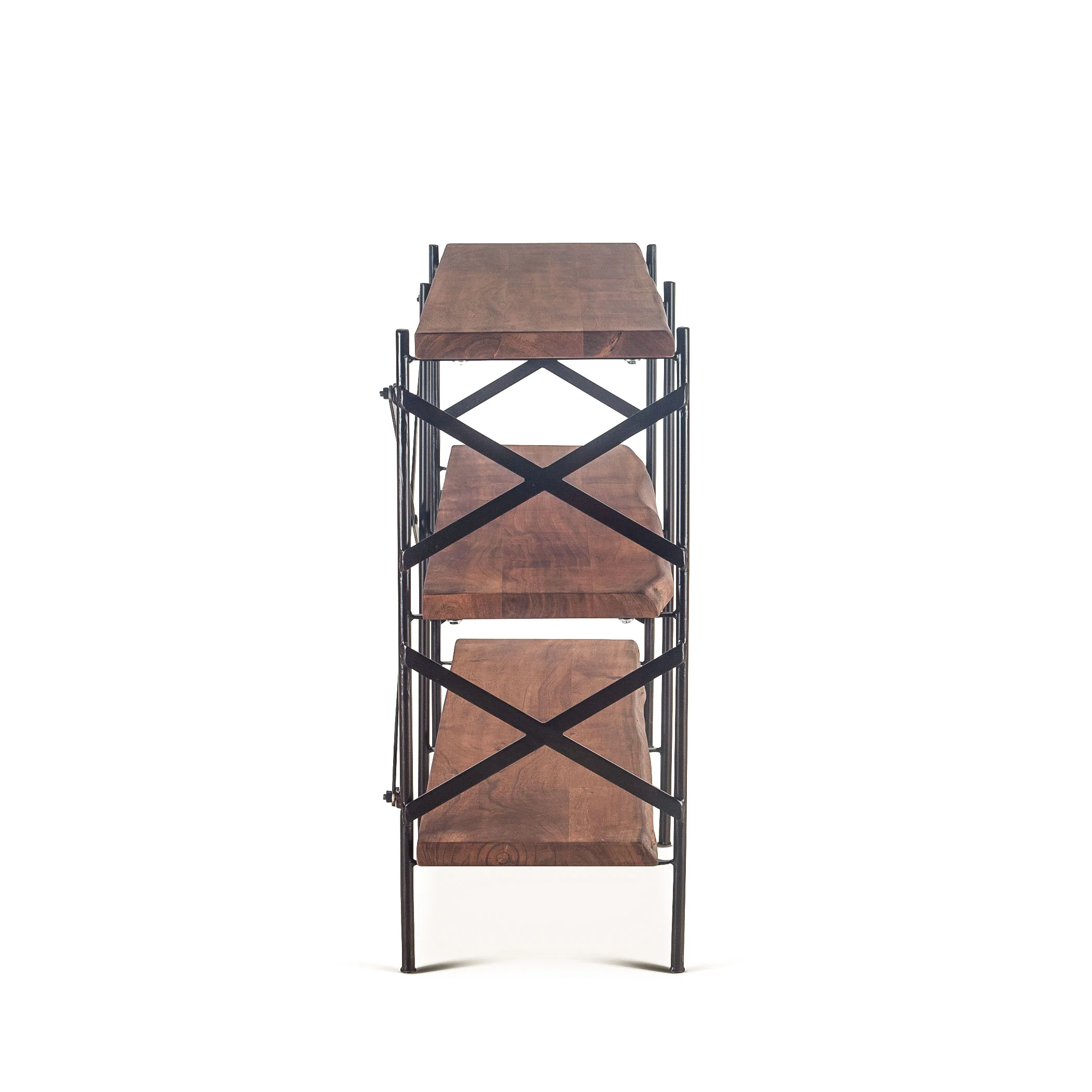 Organic Forge 56" Wide Bookshelf in Raw Walnut - Image 5