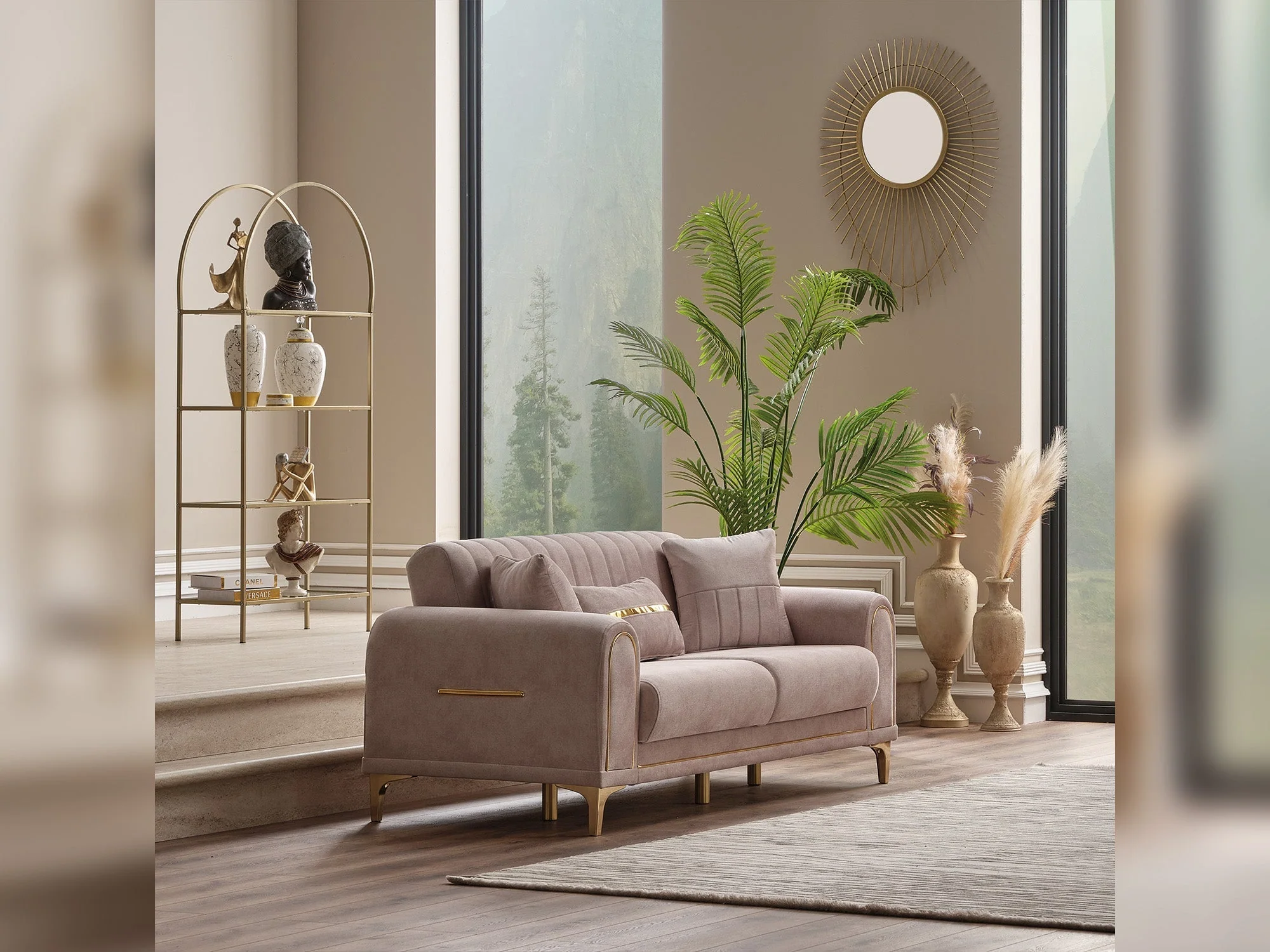 Orion Cream 3-pieces (Sofa & Loveseat & Chair) Living Room Set - Image 9