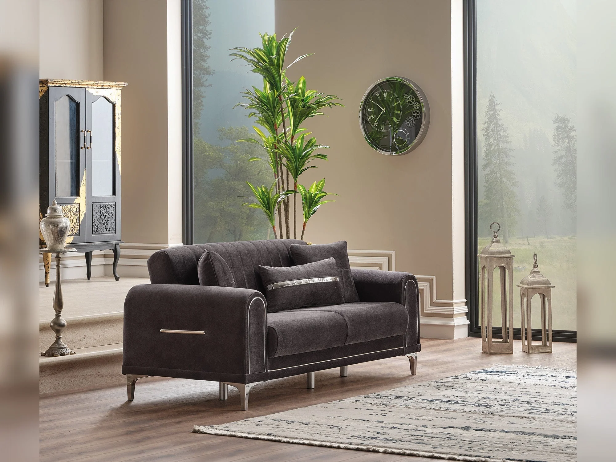 Orion Grey 3-pieces (Sofa & Loveseat & Chair) Living Room Set - Image 10