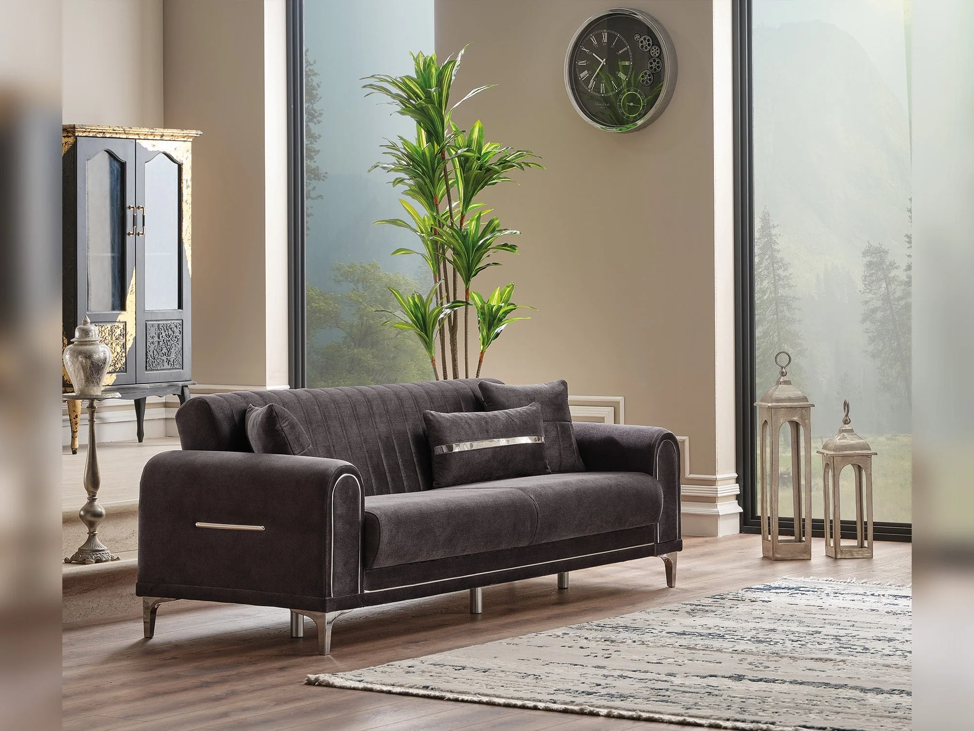 Orion Grey 3-pieces (Sofa & Loveseat & Chair) Living Room Set - Image 7