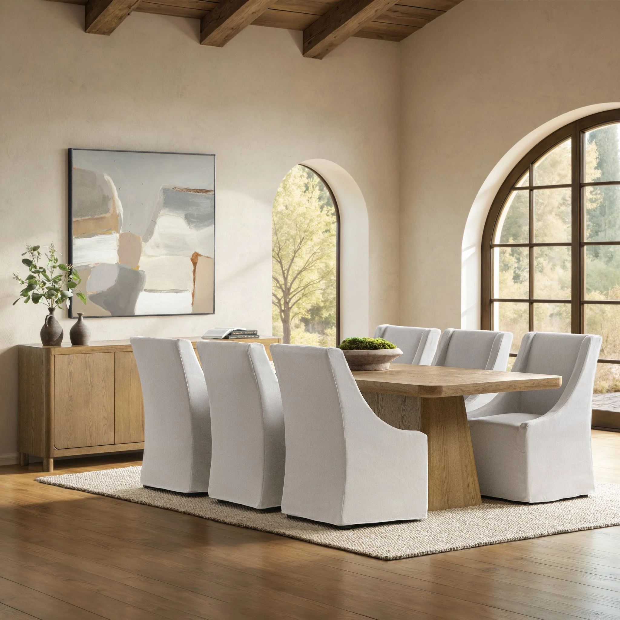 Orlando Dining Table - Light Brown - Image 6