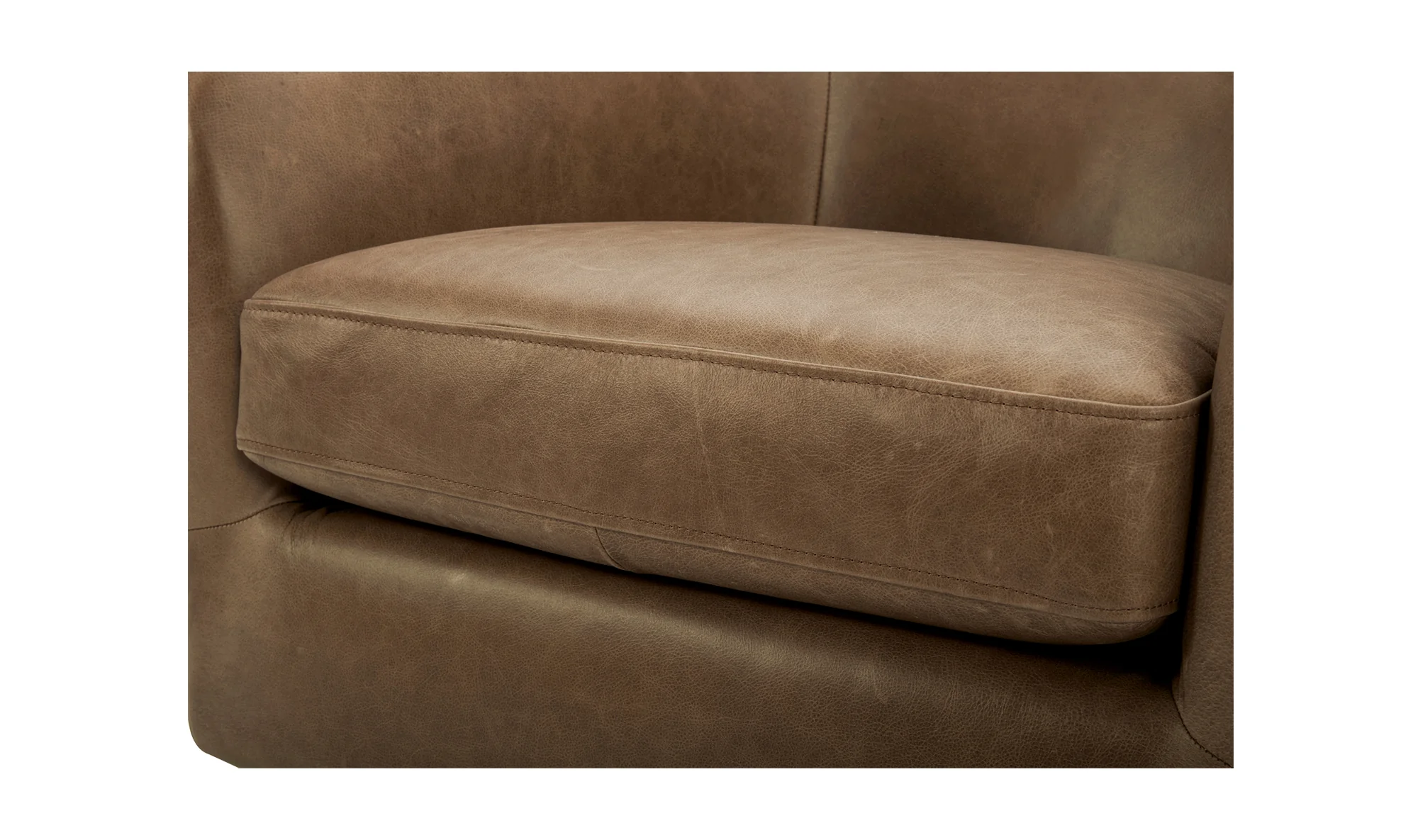 Oscy Leather Swivel Chair Tan - Image 6
