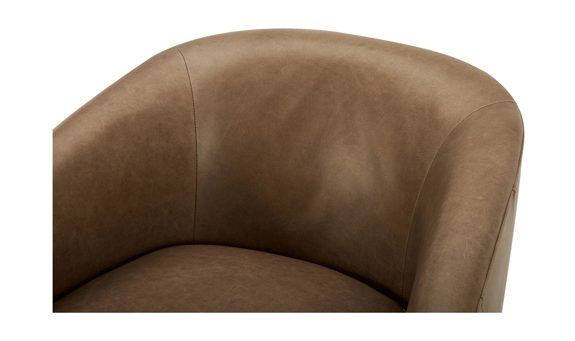 Oscy Leather Swivel Chair Tan - Image 7