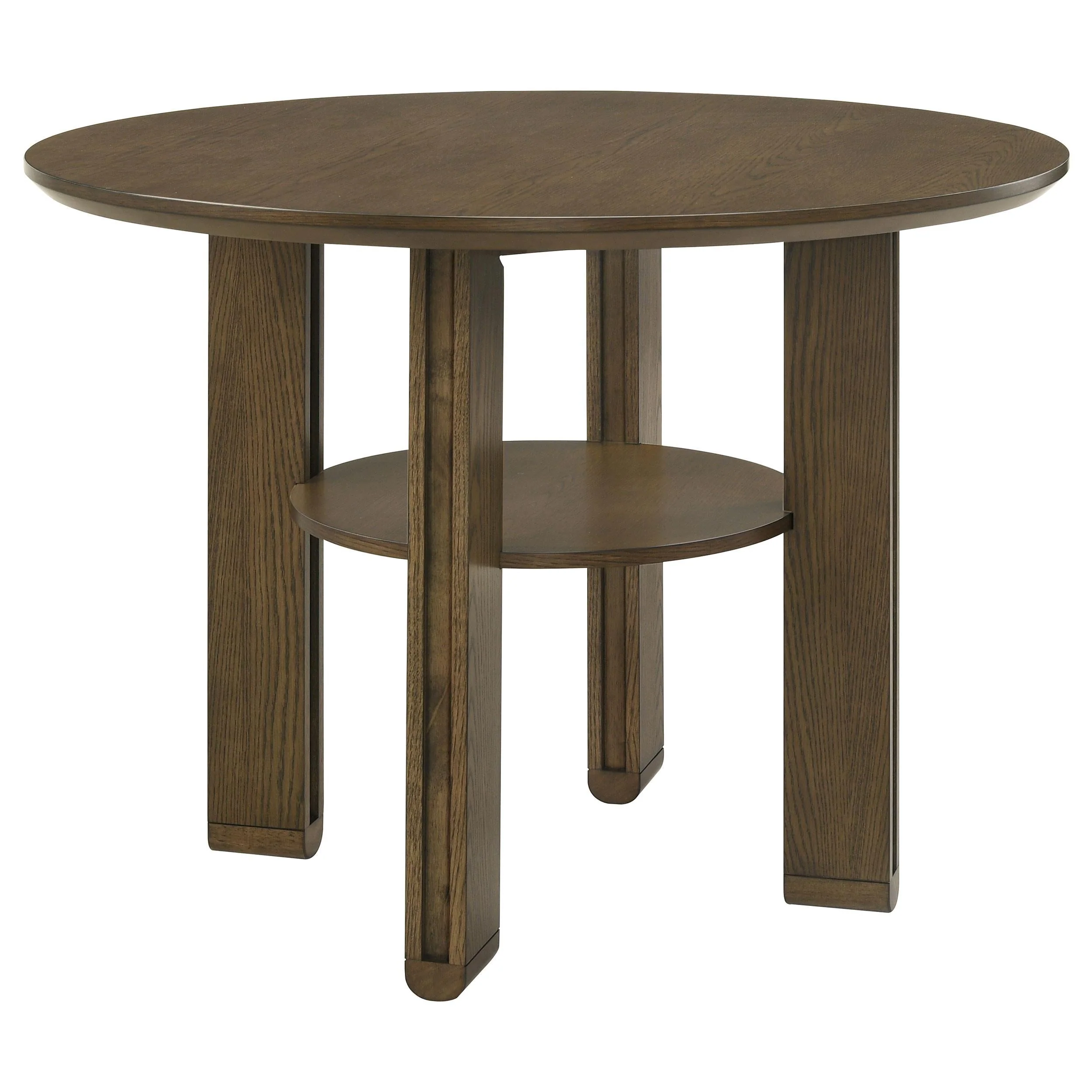 Ottowa Brown Round Wood Counter Height Dining Room Set - Image 3
