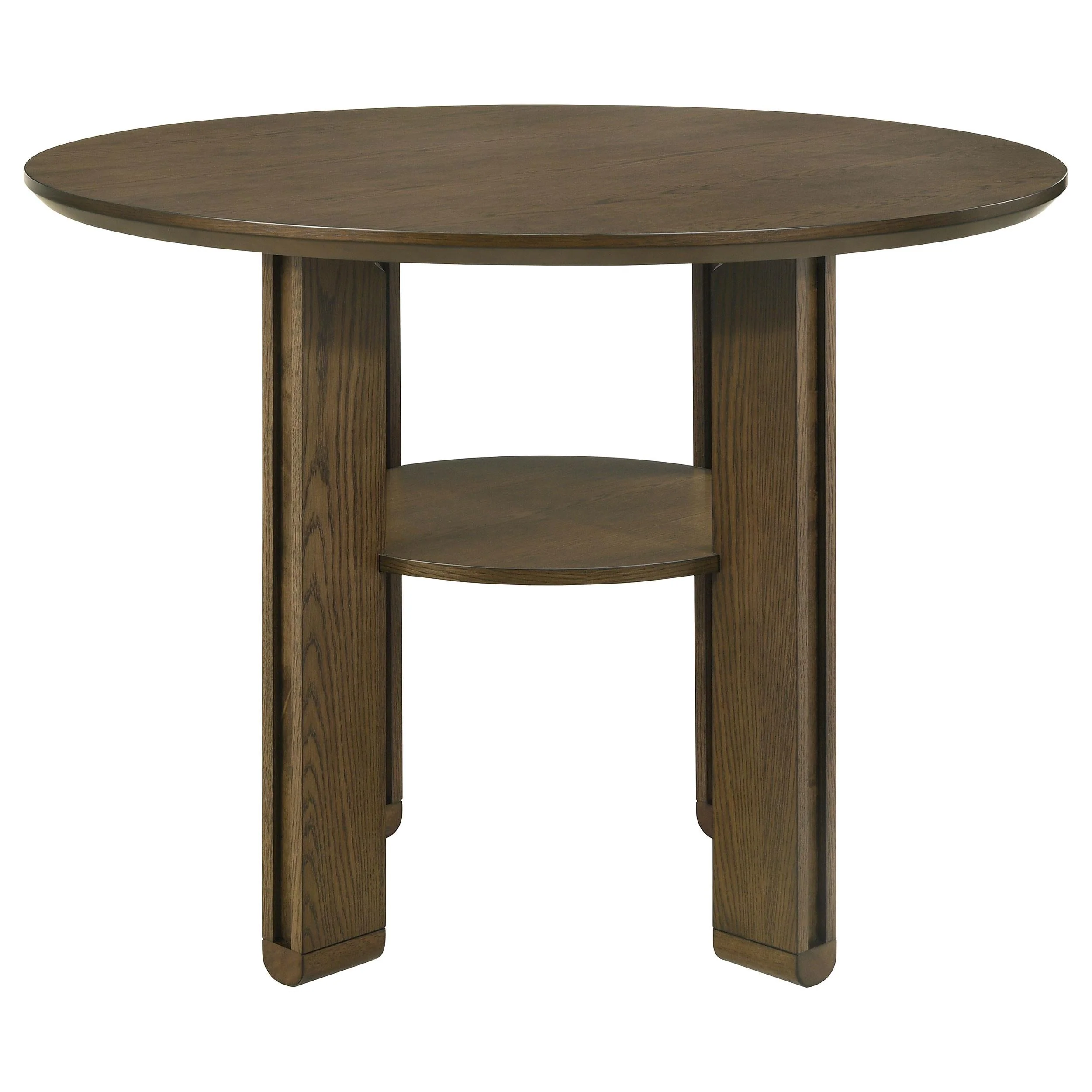 Ottowa Brown Round Wood Counter Height Dining Room Set - Image 4