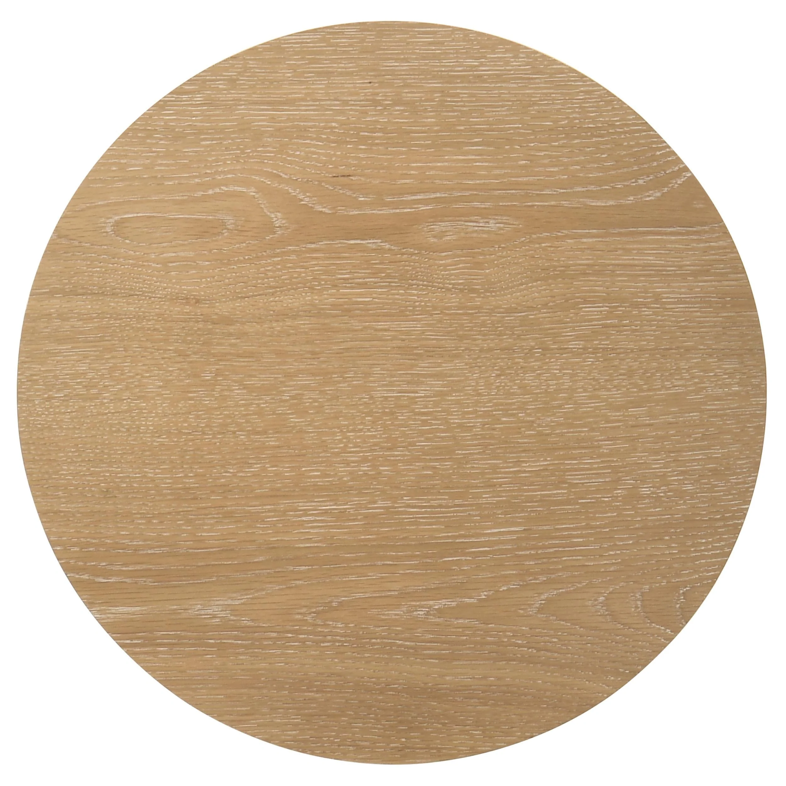 Ottowa Light Oak Round Wood Side End Table with Shelf - Image 6