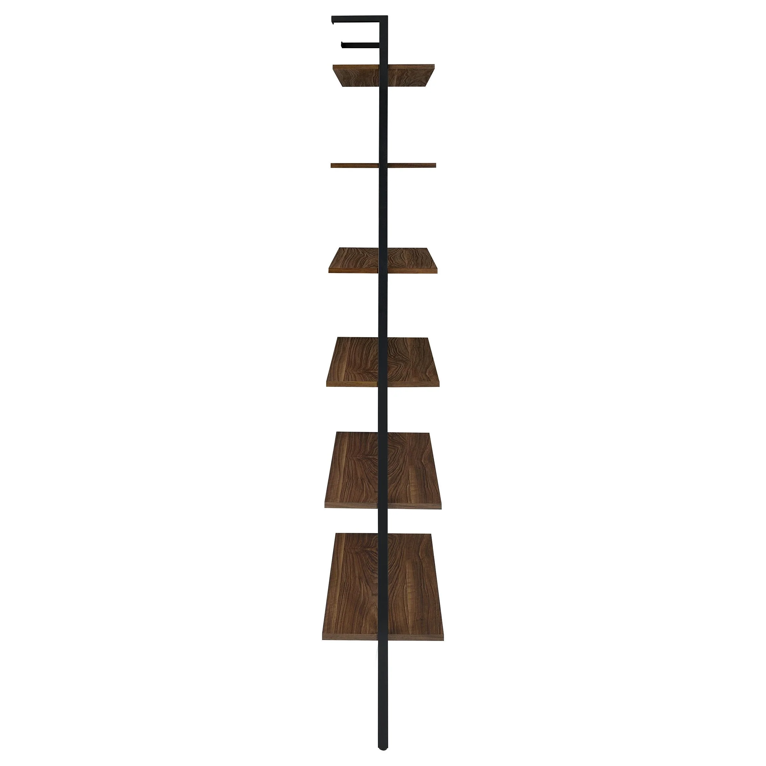 Owens Walnut 31-inch 6-shelf Wall Bookshelf - Image 9