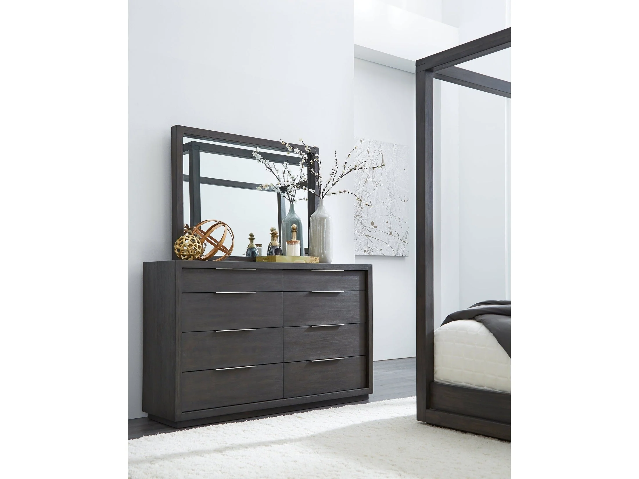 Oxford Mirror in Basalt Grey