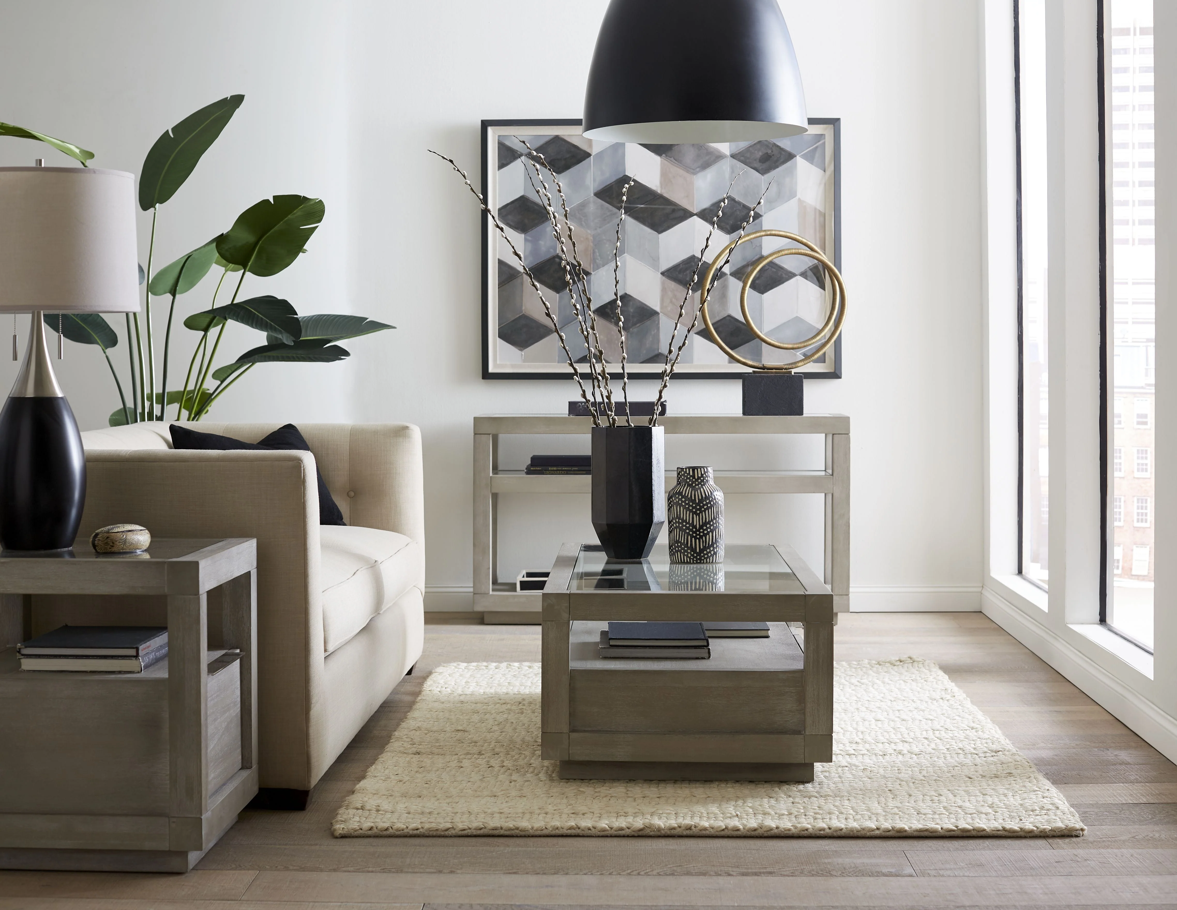 Oxford One-Drawer End Table in Mineral - Image 3