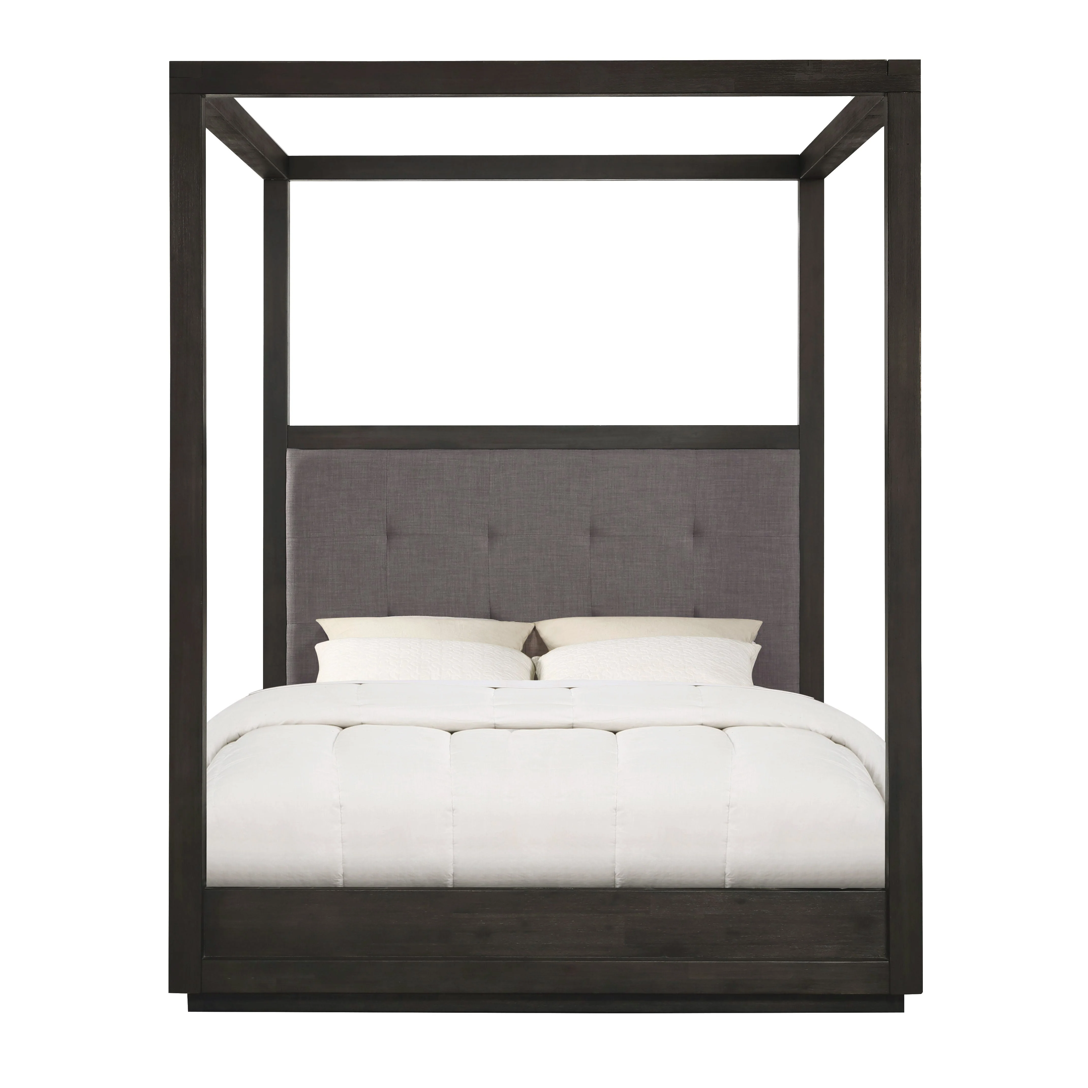 Oxford Upholstered Full Canopy Bed in Dolphin - Image 5