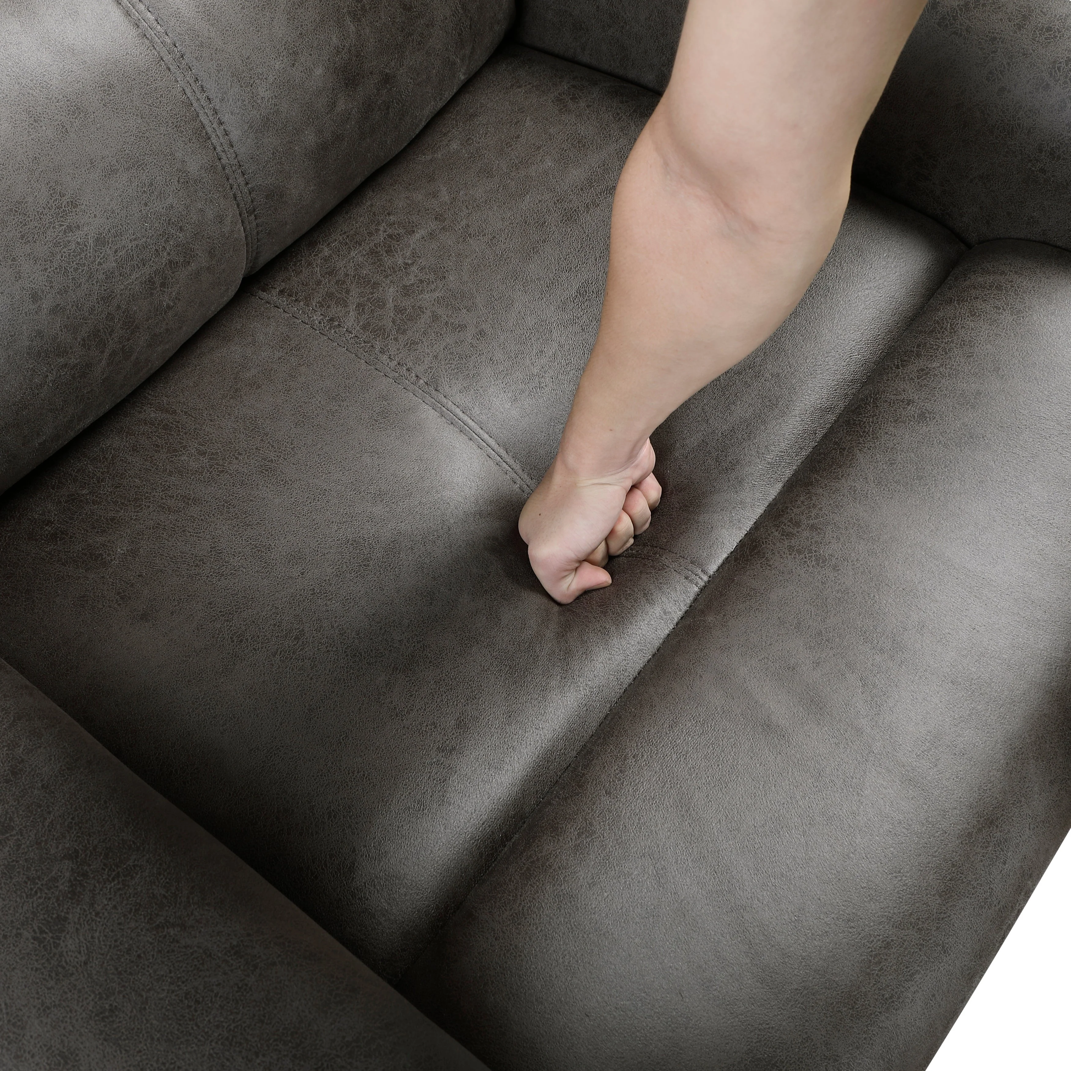 Pagosa Gray Double Reclining Loveseat - Image 6