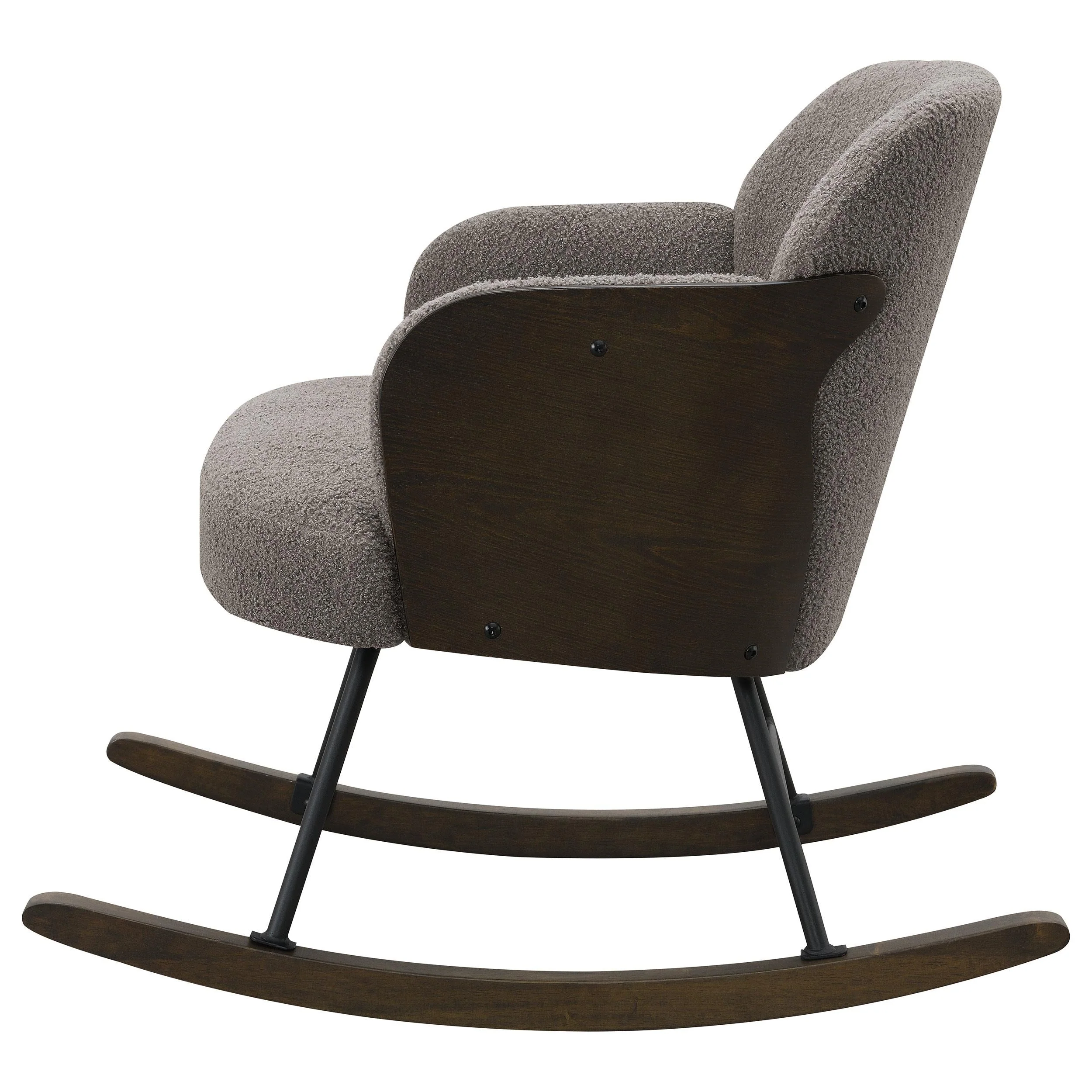 Paige Taupe Boucle Mid Back Rocking Chair - Image 4
