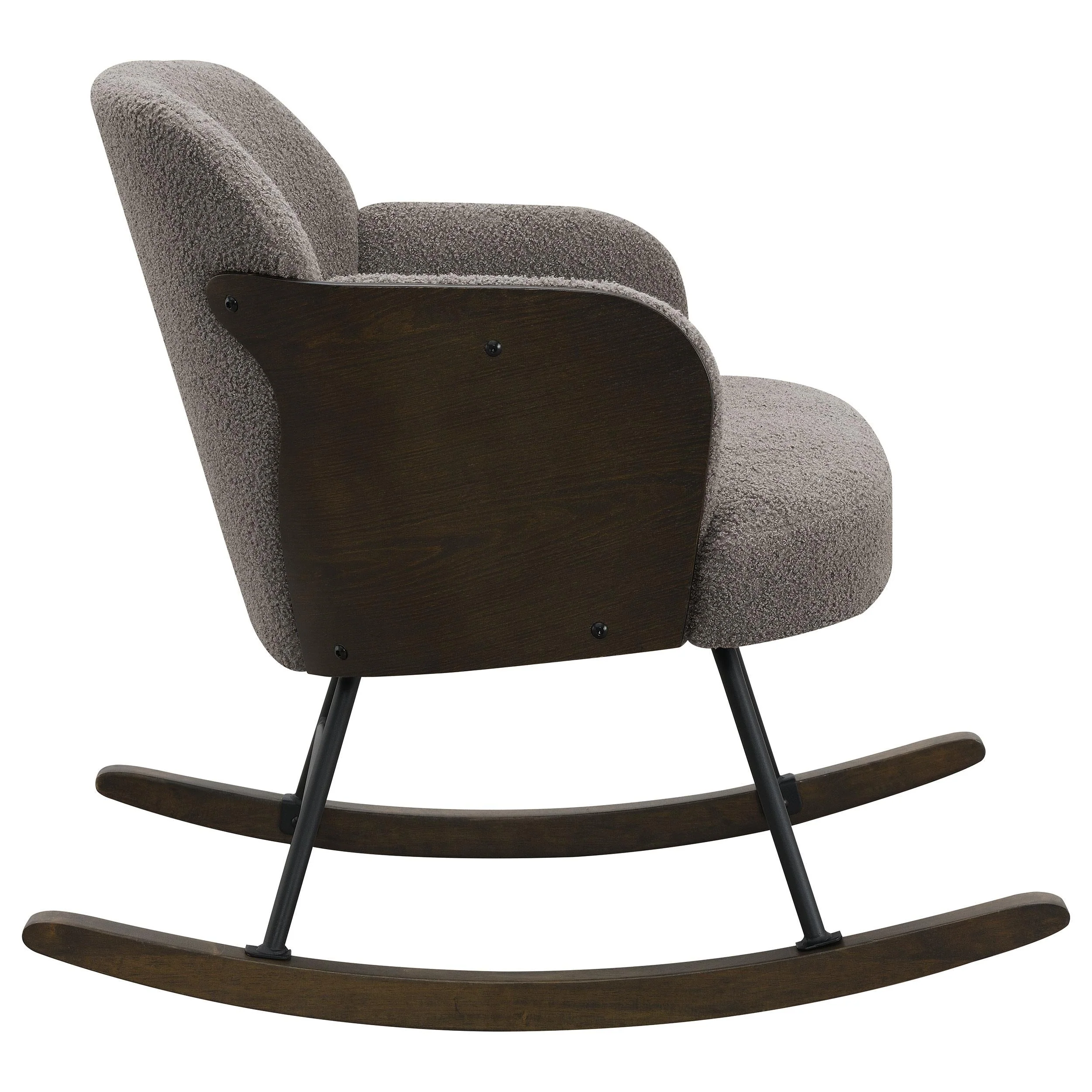 Paige Taupe Boucle Mid Back Rocking Chair - Image 7