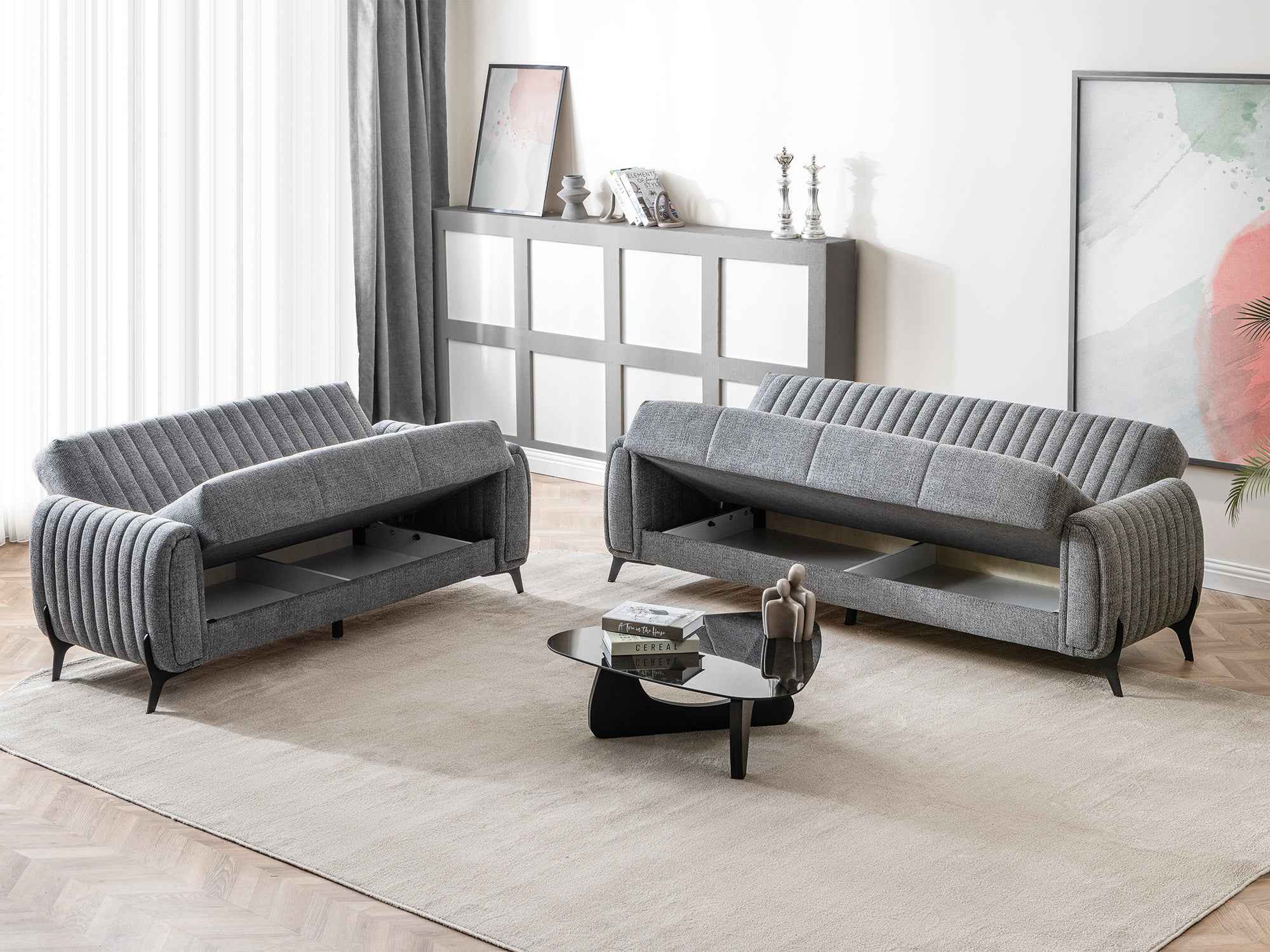 Palermo Grey Convertible Sofa - Image 4