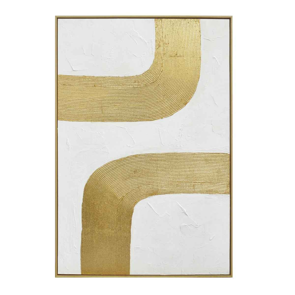 Palette Bold Bands Hand Painted Framed Triptych - Image 2