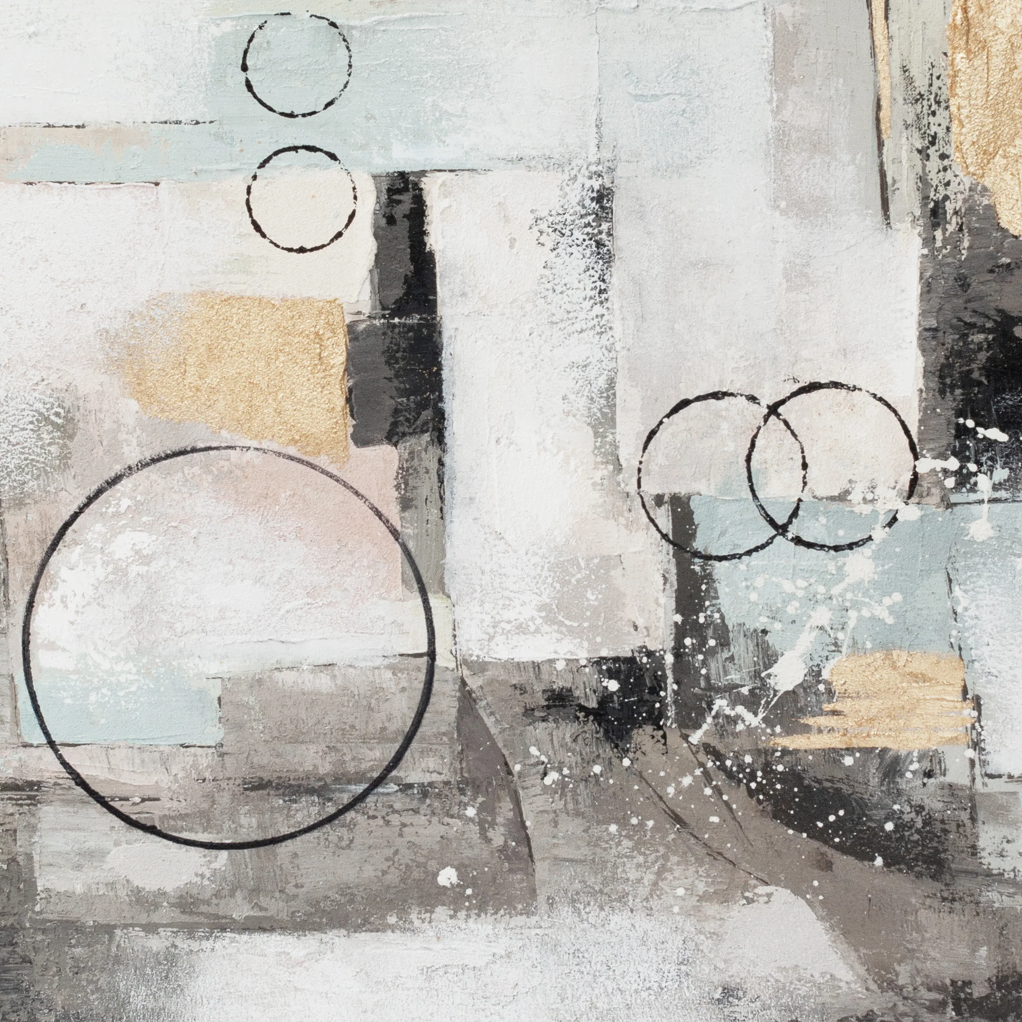 Palette Circular Symphony Hand Painted Framed Diptych - Image 6