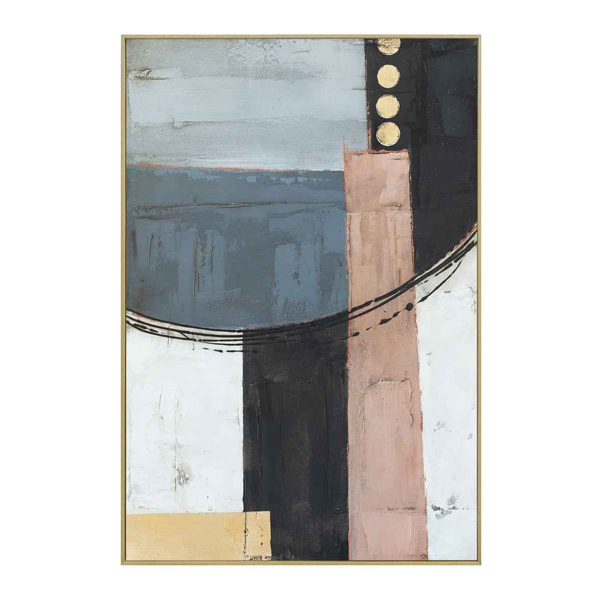 Palette Cityscape Abstractions Hand Painted Framed Diptych - Image 3
