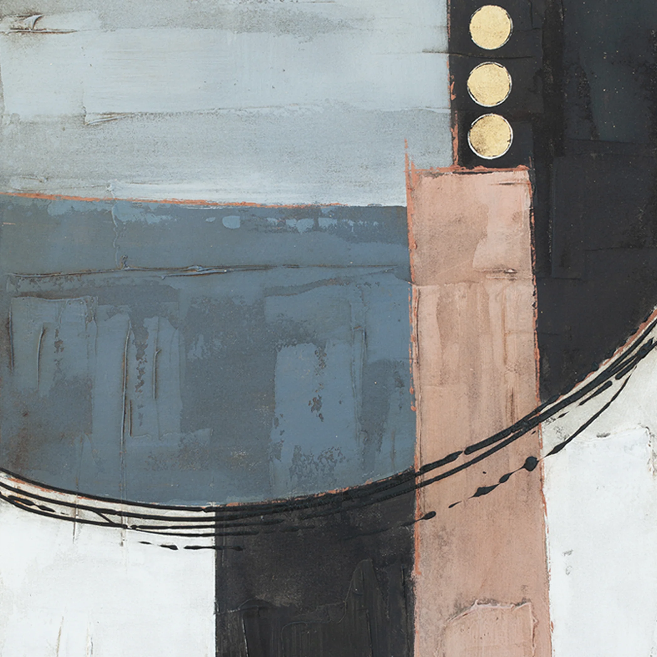 Palette Cityscape Abstractions Hand Painted Framed Diptych - Image 6