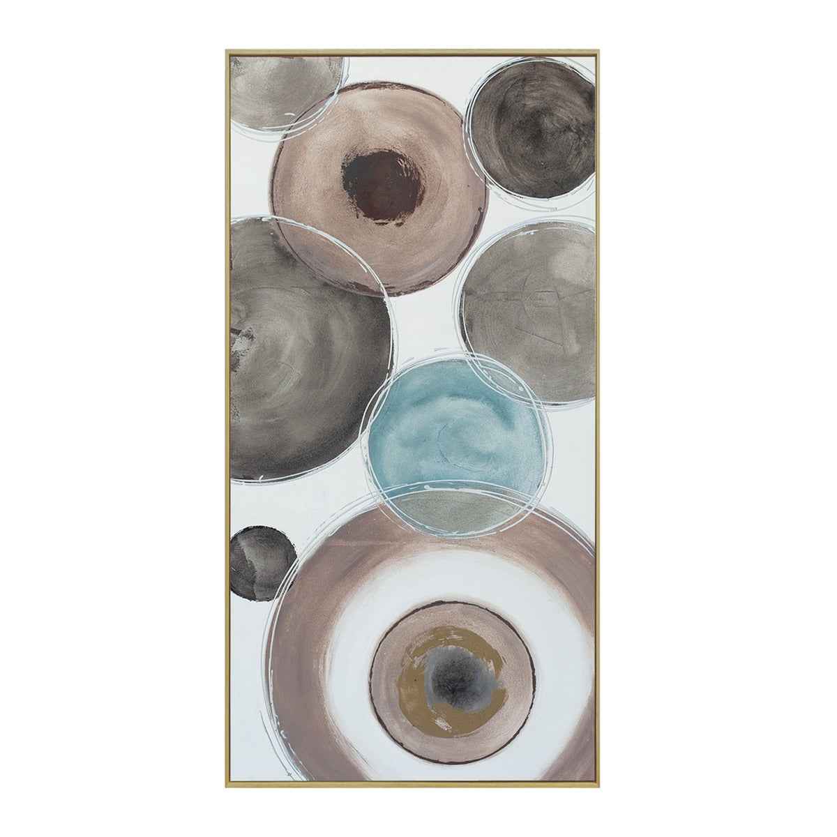 Palette Delicate Dishes Hand Painted Framed Diptych - Image 2